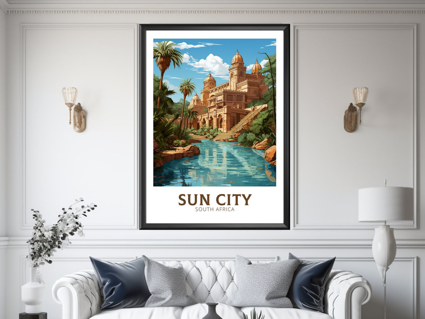 Sun City Print | Lost City Travel Print | Sun City Travel Poster | South Africa Wall Art | Africa Poster | Sun City Travel Print | ID 914