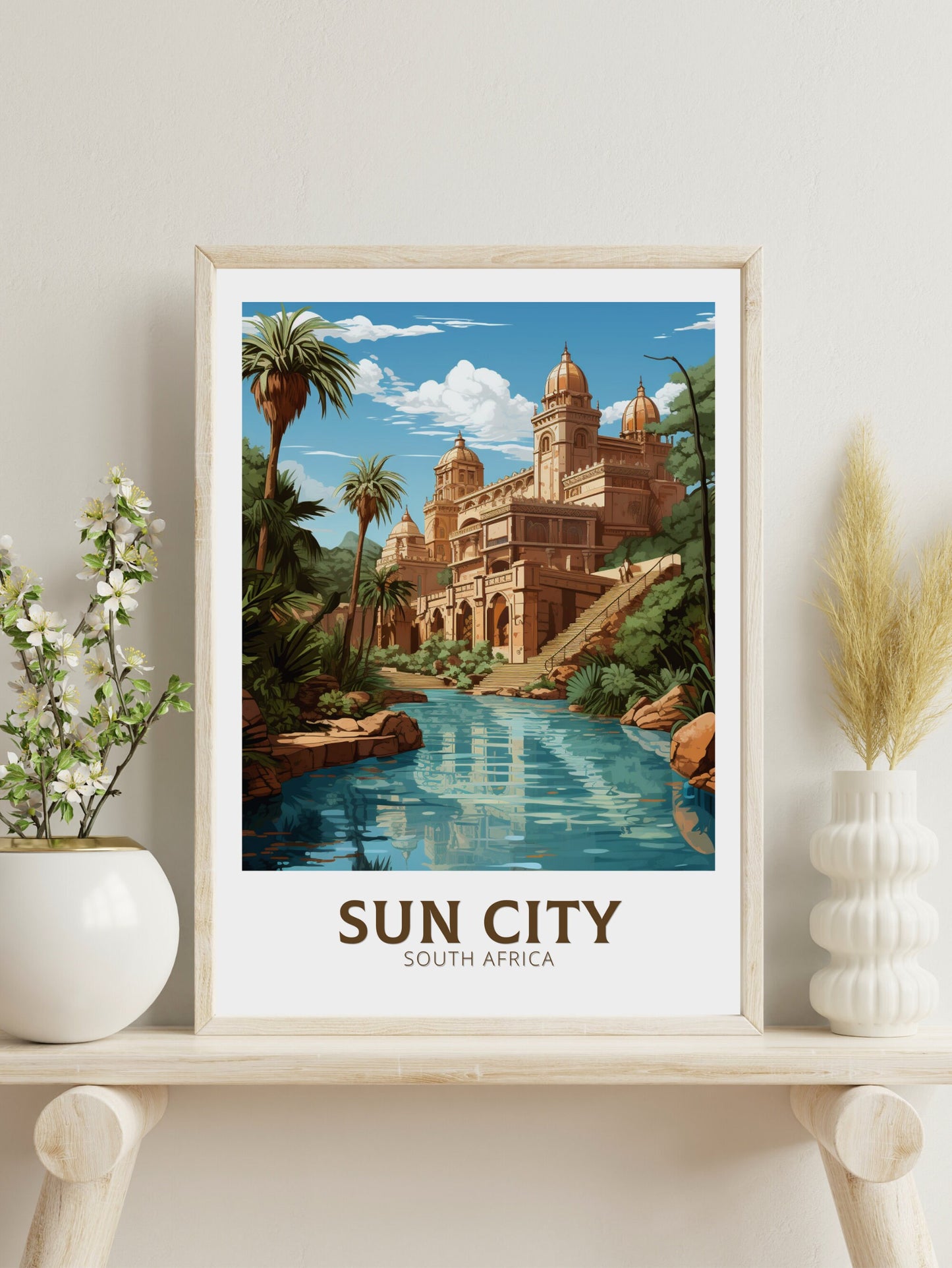 Sun City Print | Lost City Travel Print | Sun City Travel Poster | South Africa Wall Art | Africa Poster | Sun City Travel Print | ID 914