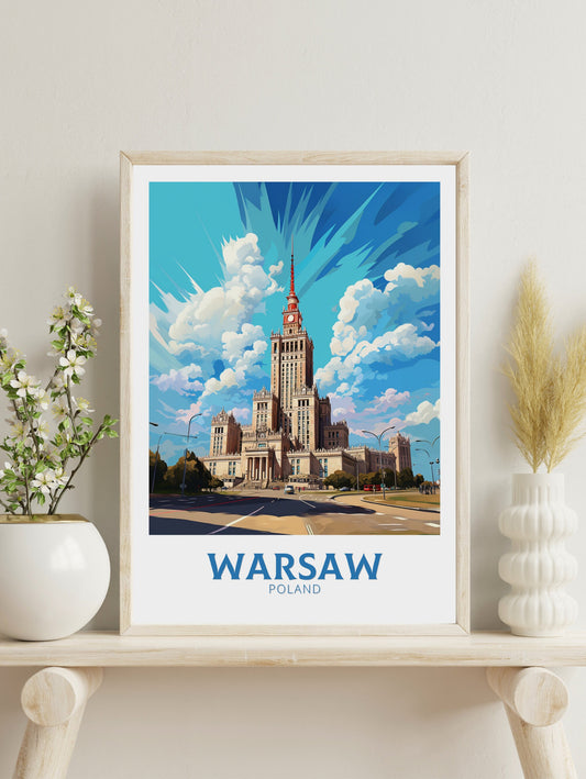 Warsaw Print | Warsaw Travel Poster | Warsaw Illustration | Warsaw Wall Art | Poland Poster | Warsaw Poland Print | Warsaw Design | ID 917
