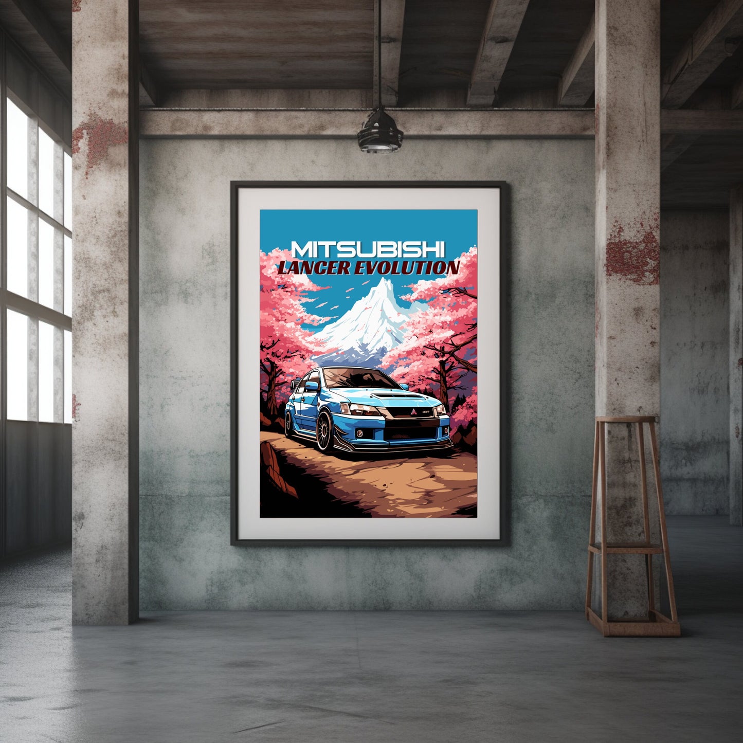 Mitsubishi Lancer Evolution Print, 1990s