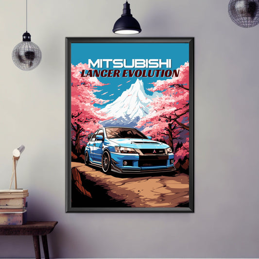 Mitsubishi Lancer Evolution Print, 1990s Car Print, Mitsubishi Lancer Evolution Poster, Car Print, Car Poster, Car Art, Rally Car Print