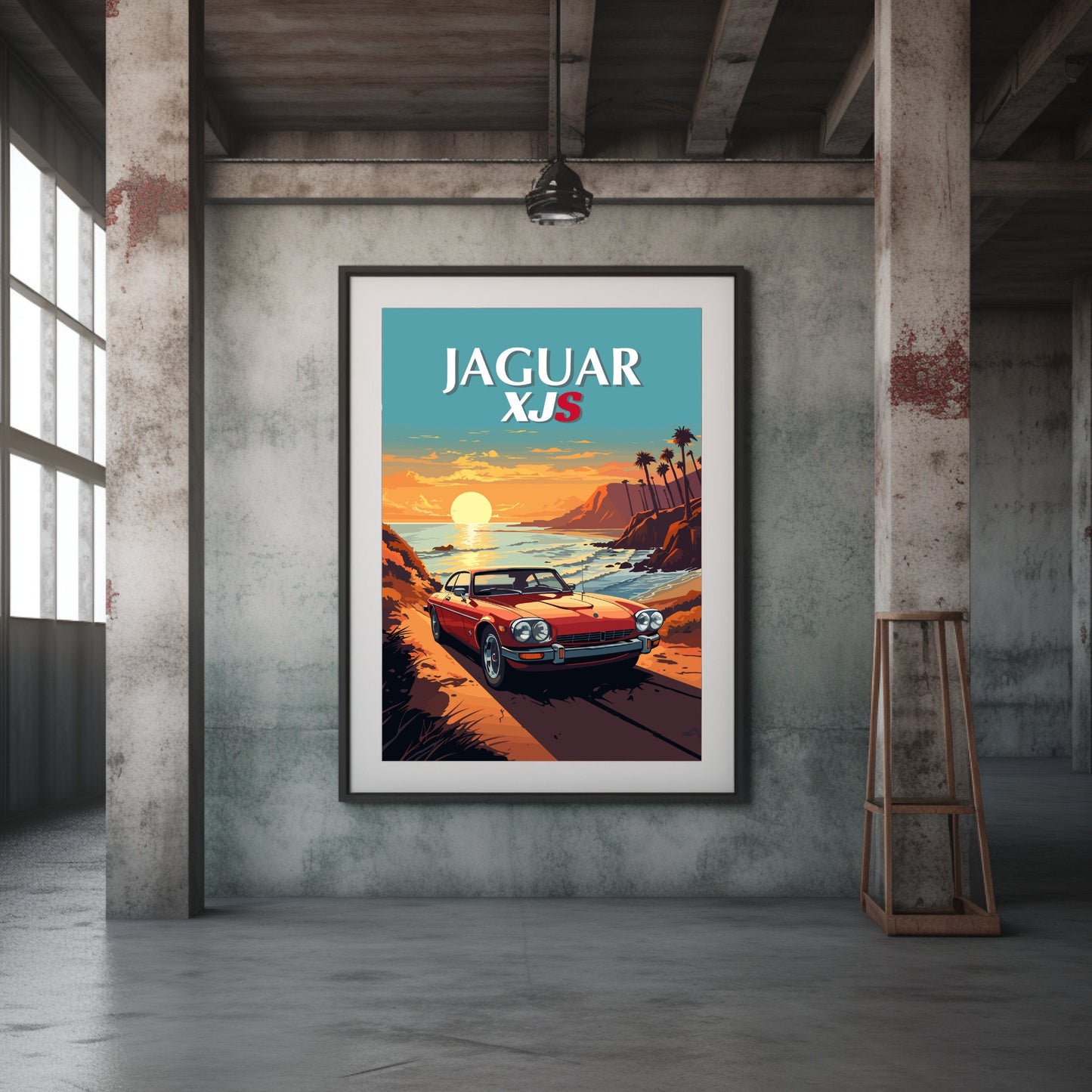 Jaguar XJS Print, Car Poster