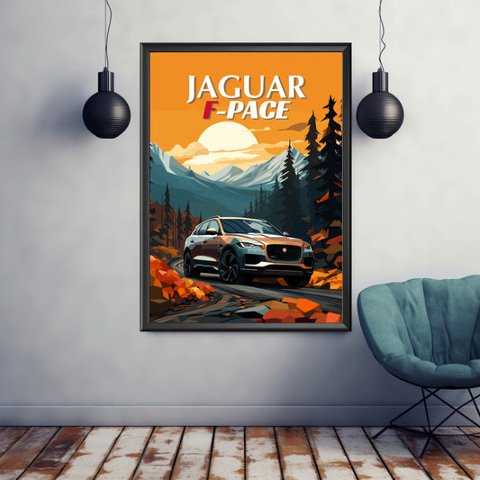 Jaguar F-Pace Print, 2010s Car, SUV Print, Jaguar F-Pace Poster, Car Print, Car Poster, Car Art, Off-Roader Print, Car Print