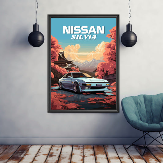 Nissan Silvia S12 Poster, Nissan Silvia S12 Print, 1980s Car Print, Car Print, Car Poster, Car Art, Japanese Car Print