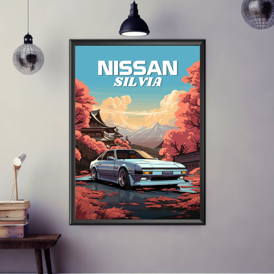 Nissan Silvia S12 Poster, Nissan Silvia S12 Print, 1980s Car Print, Car Print, Car Poster, Car Art, Japanese Car Print