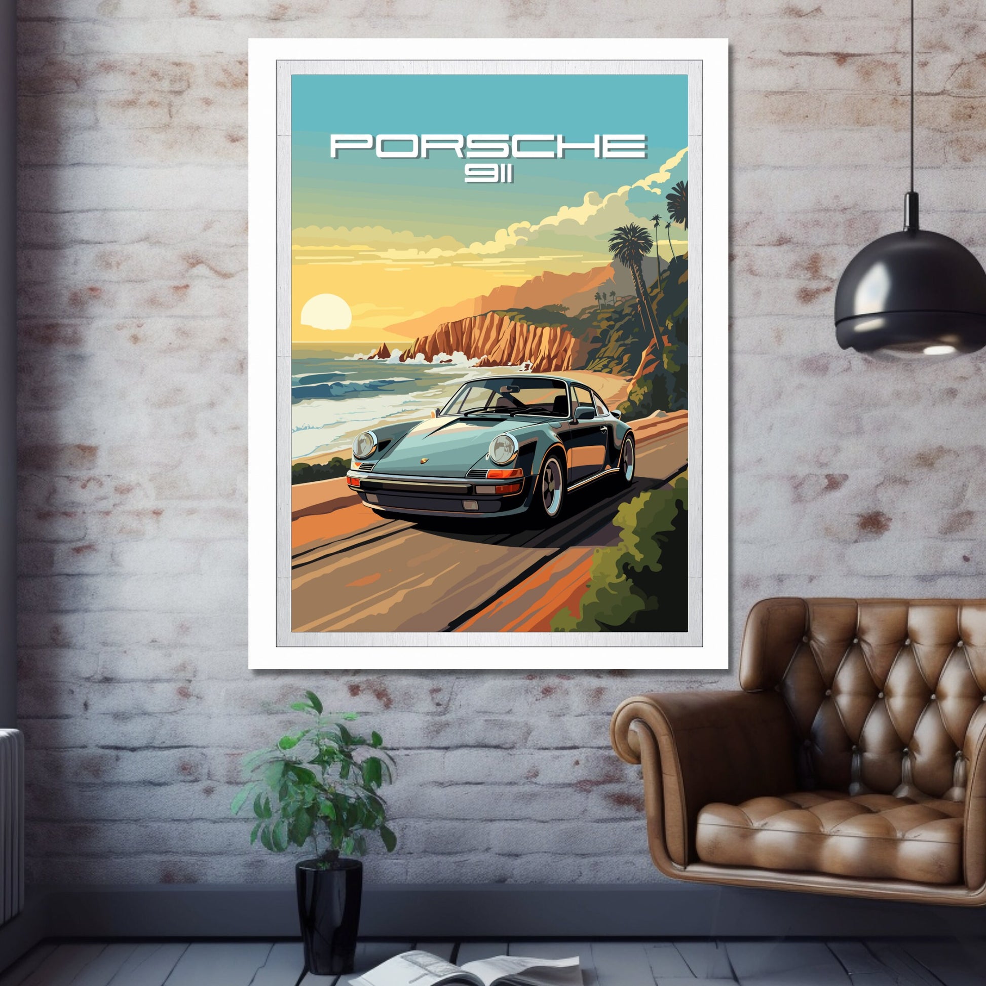 Porsche 911 Print, 1980s