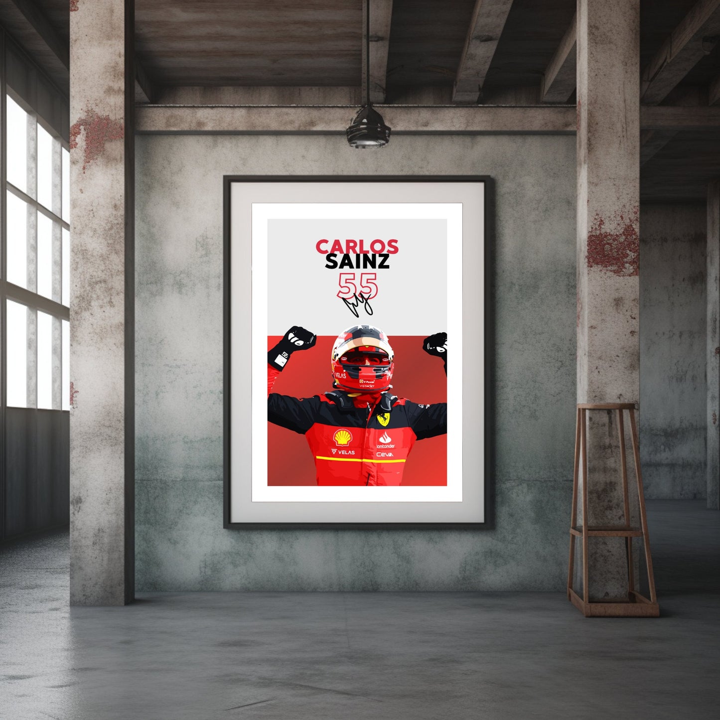 Carlos Sainz F1 Poster