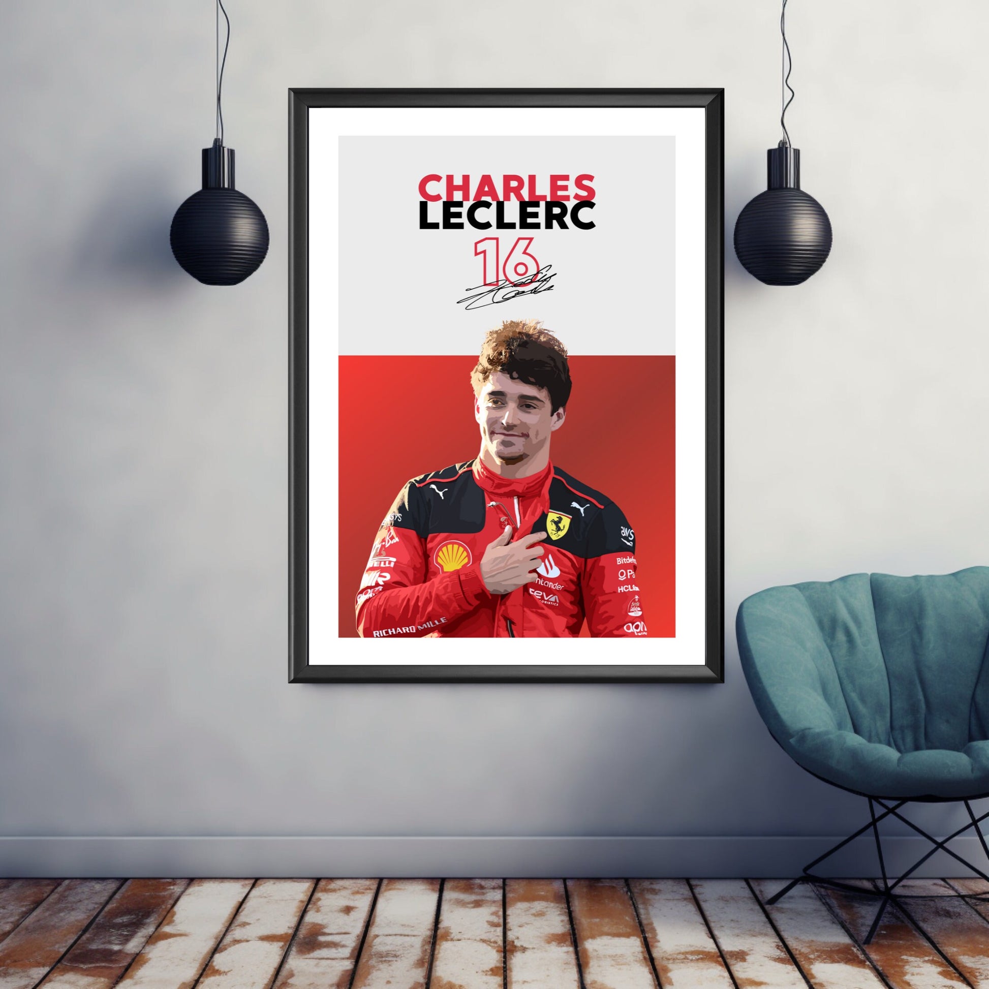 Charles Leclerc Poster, F1 Print