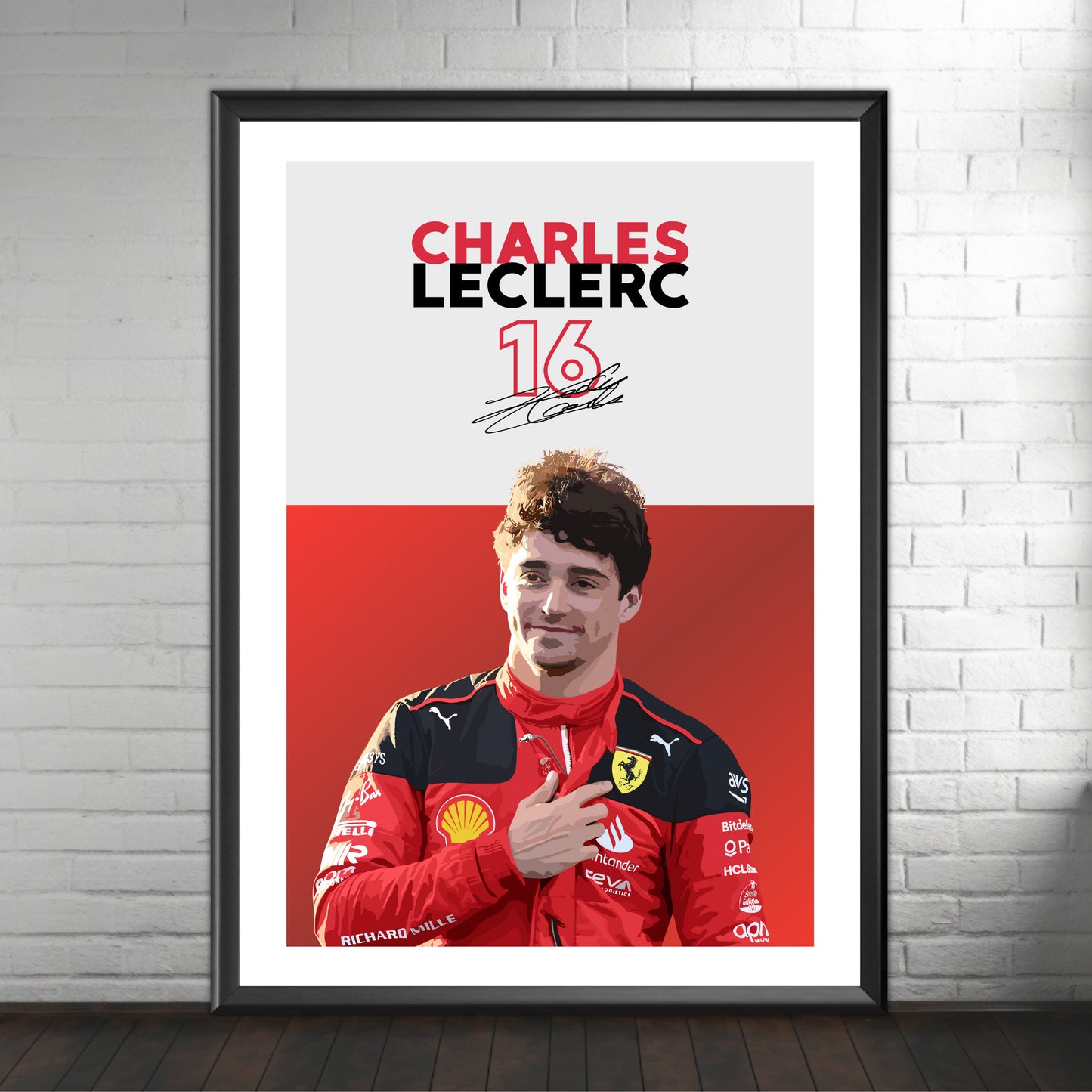 Charles Leclerc Poster, F1 Print