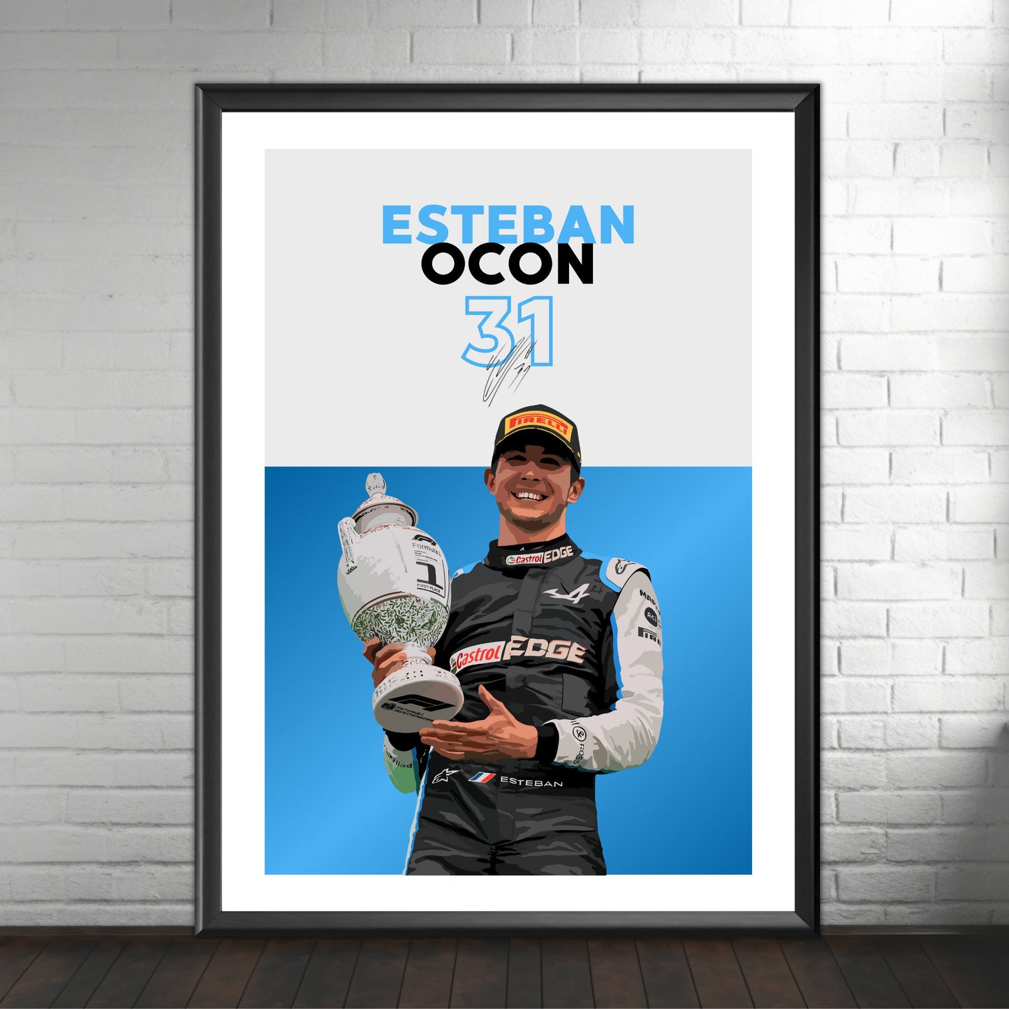 Esteban Ocon Poster, F1 Print