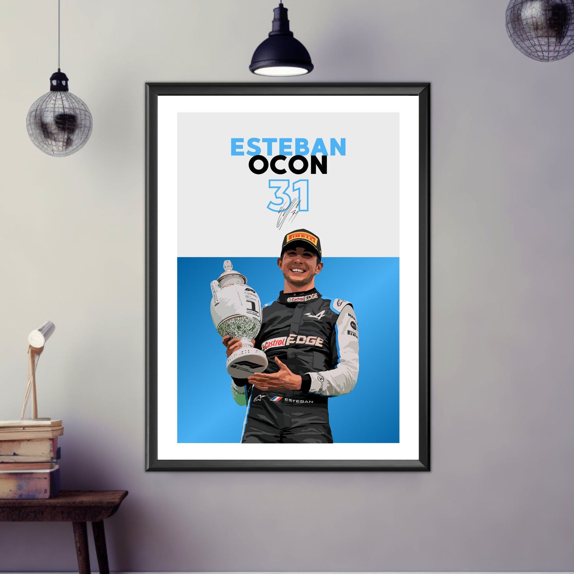 Esteban Ocon Poster, F1 Print