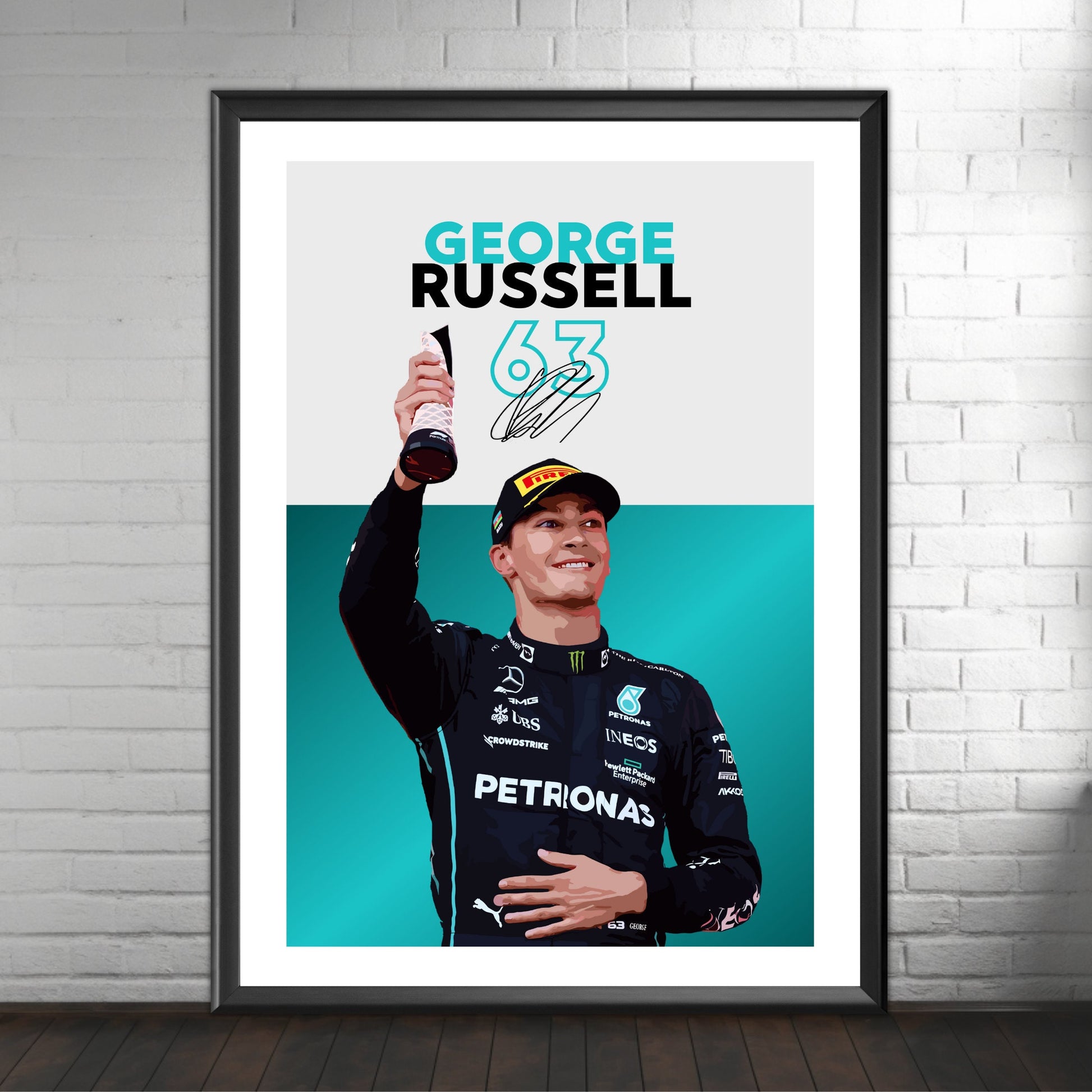 George Russell Print, F1 Poster