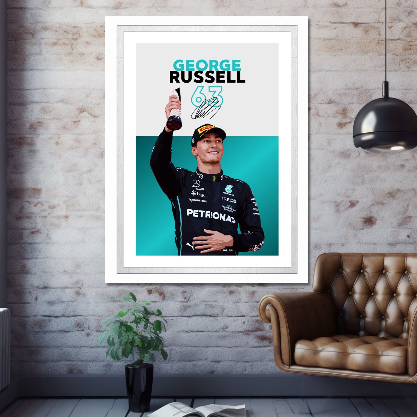 George Russell Print, F1 Poster