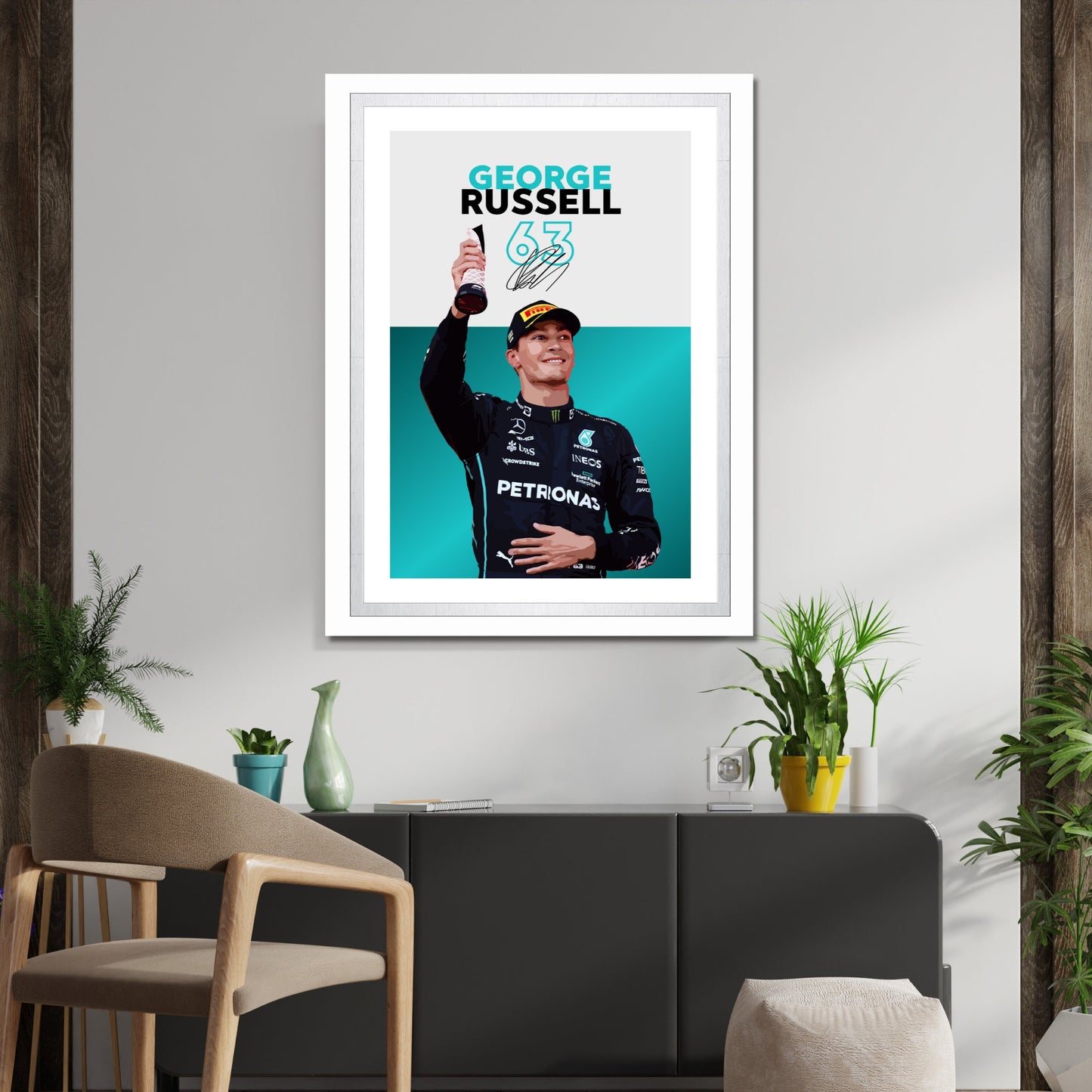 George Russell Print, F1 Poster