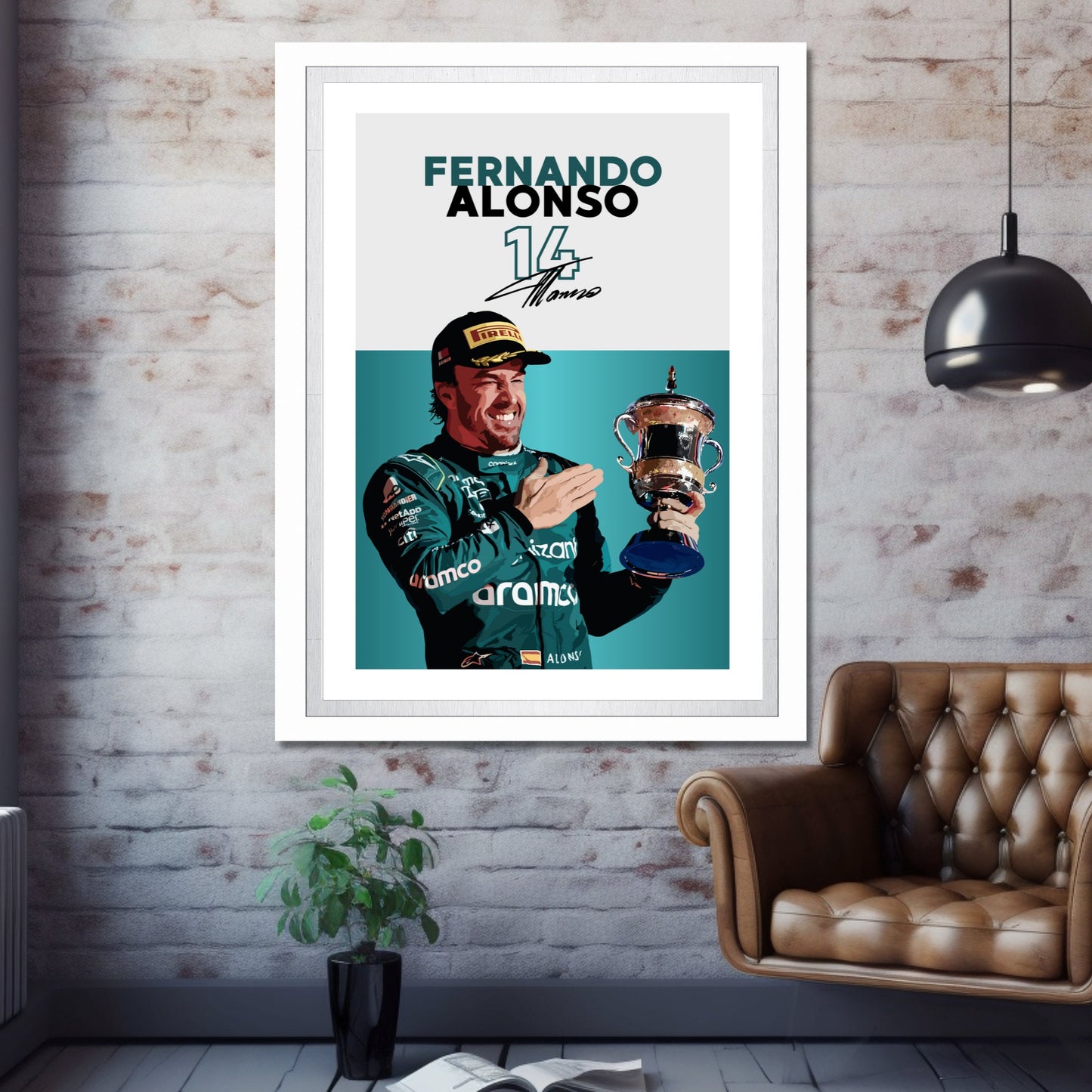 Fernando Alonso Poster, F1 Print