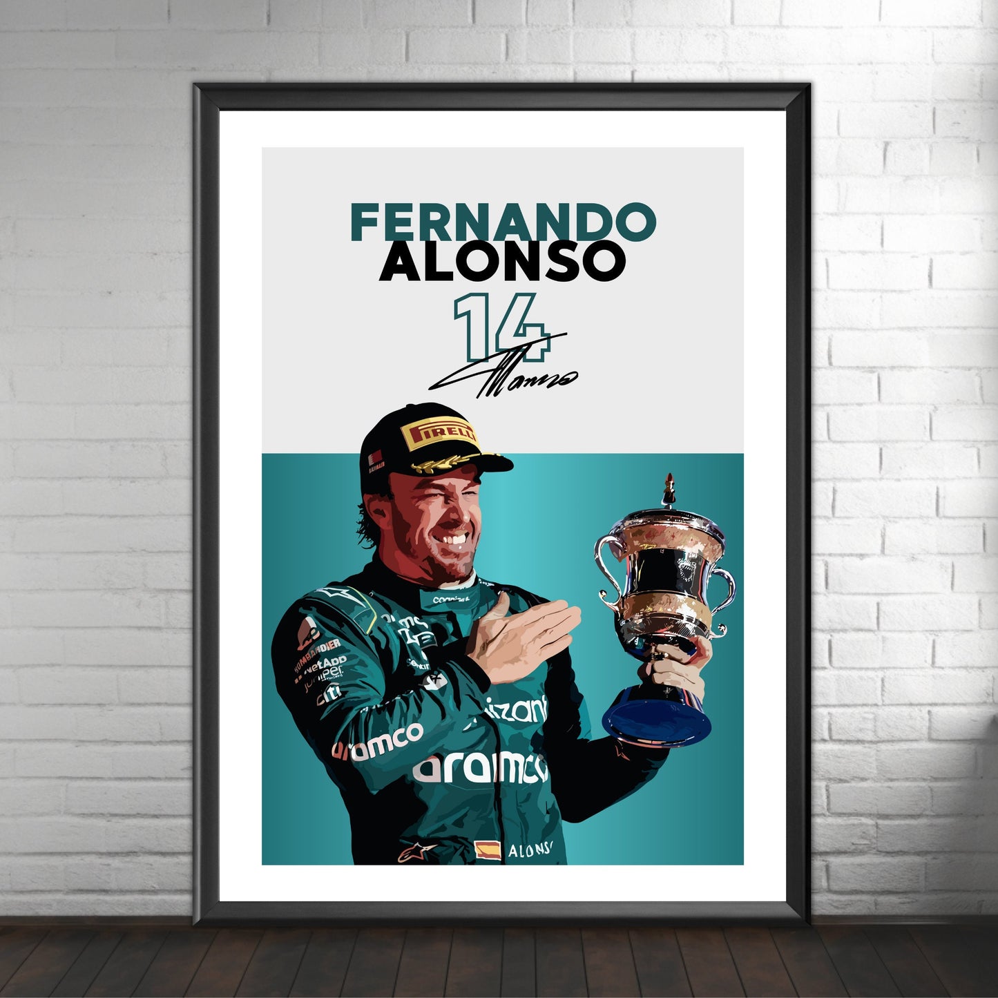 Fernando Alonso Poster, F1 Print