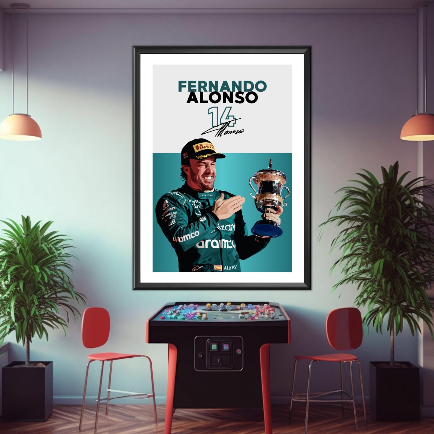 Fernando Alonso Poster, F1 Print