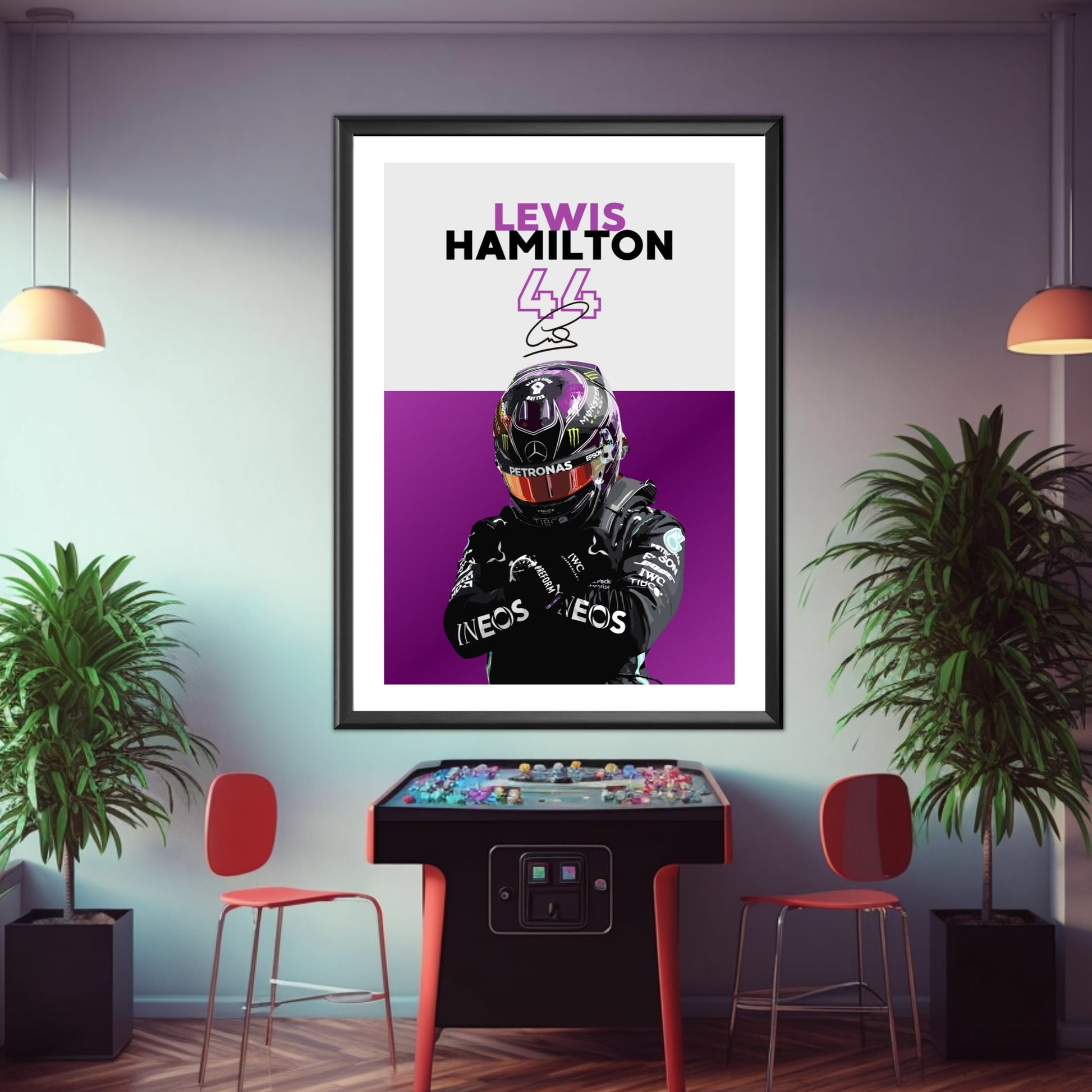 Lewis Hamilton Mercedes-Benz Print, F1