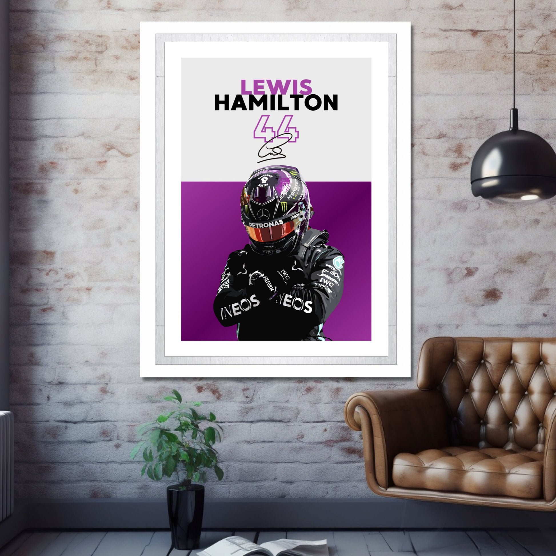 Lewis Hamilton Mercedes-Benz Print, F1