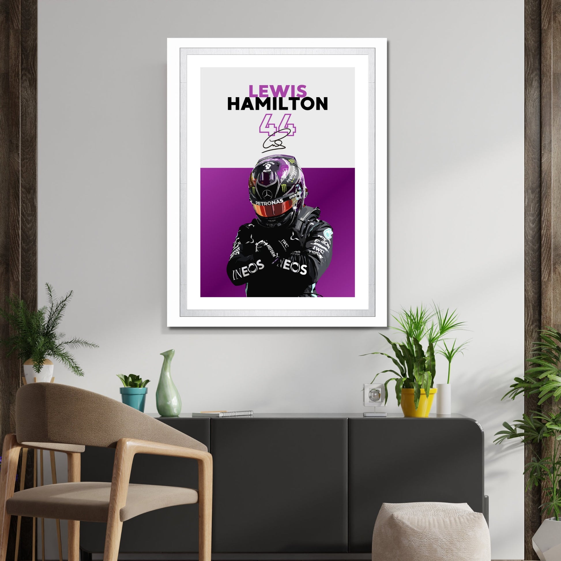 Lewis Hamilton Mercedes-Benz Print, F1