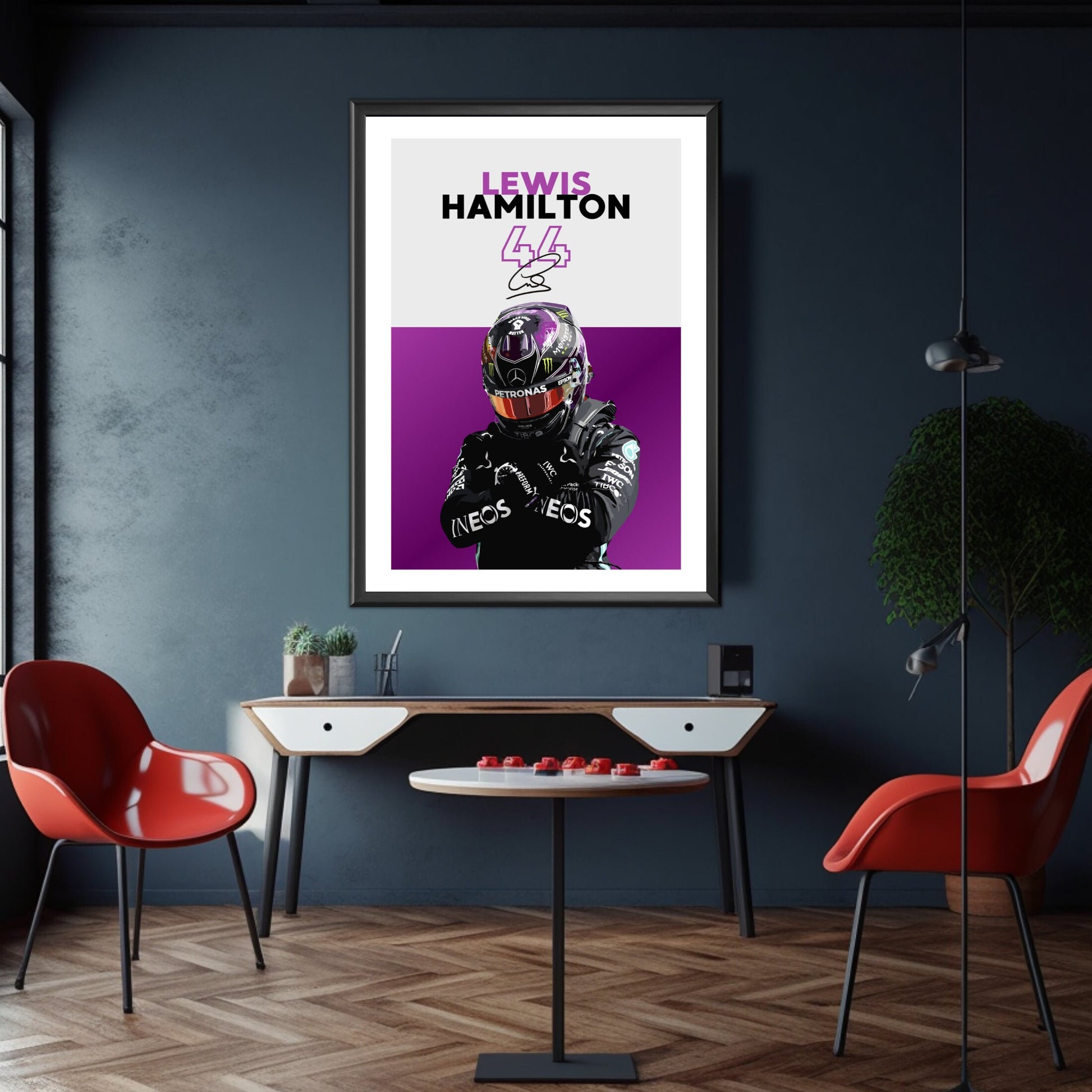 Lewis Hamilton Mercedes-Benz Print, F1