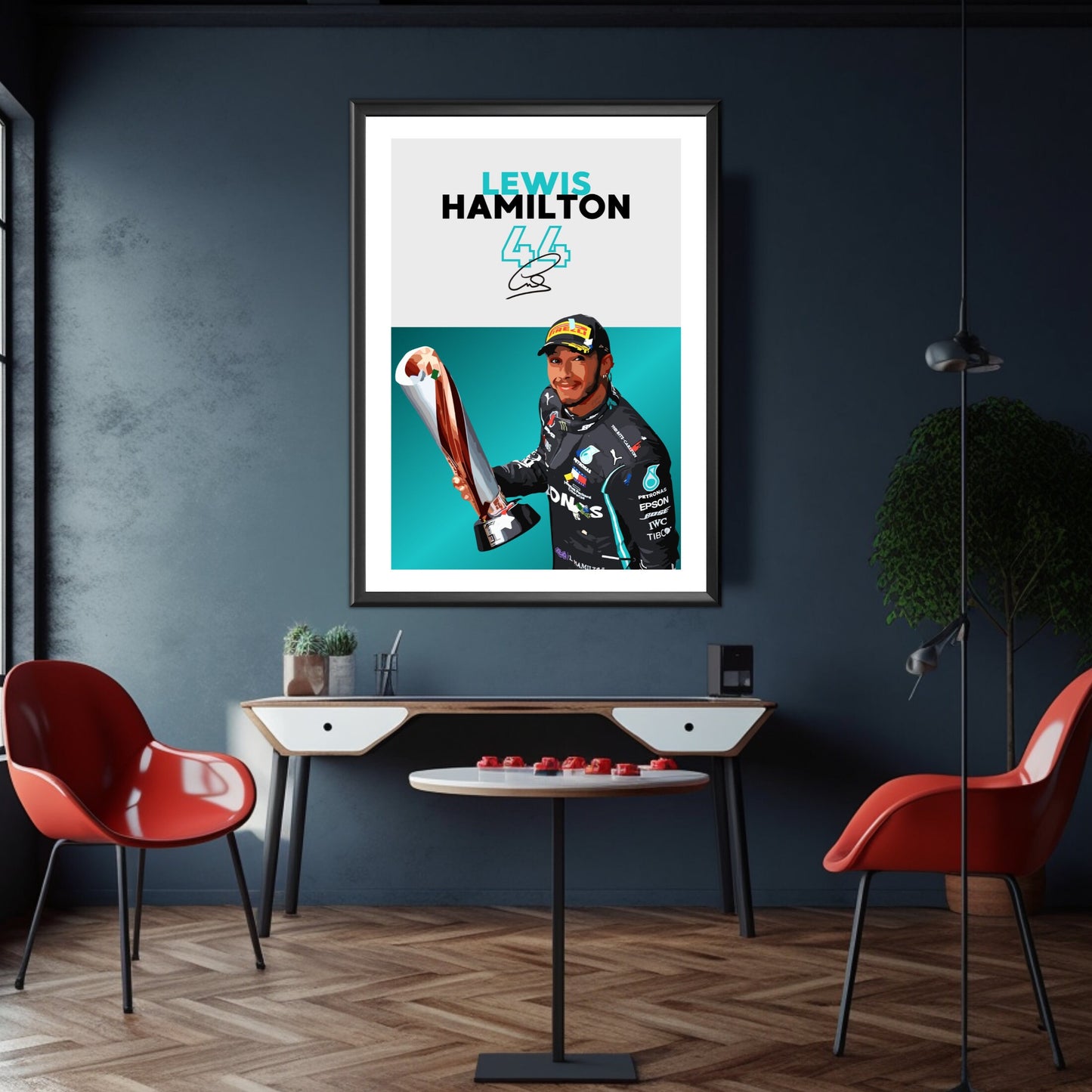 Lewis Hamilton Poster, F1 Print