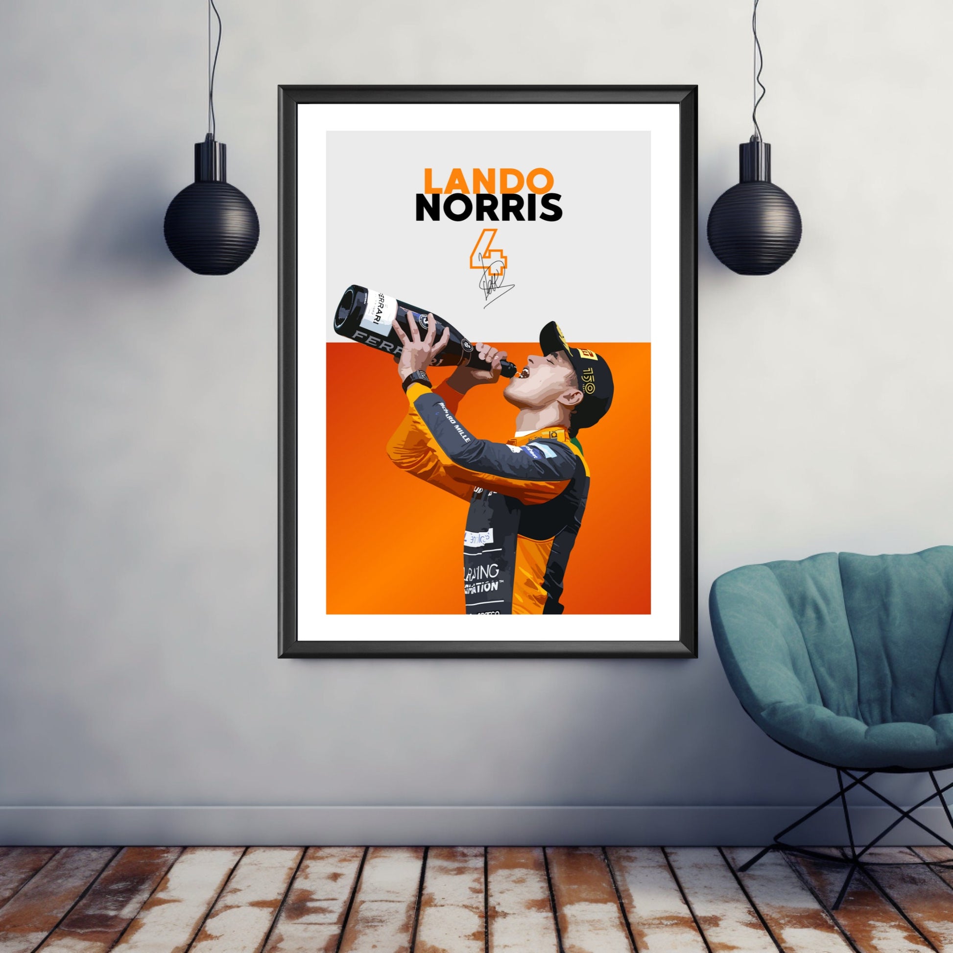 Lando Norris Poster, F1 Print