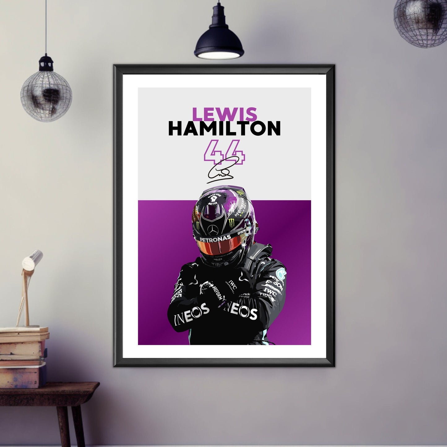 Lewis Hamilton Mercedes-Benz Print, F1