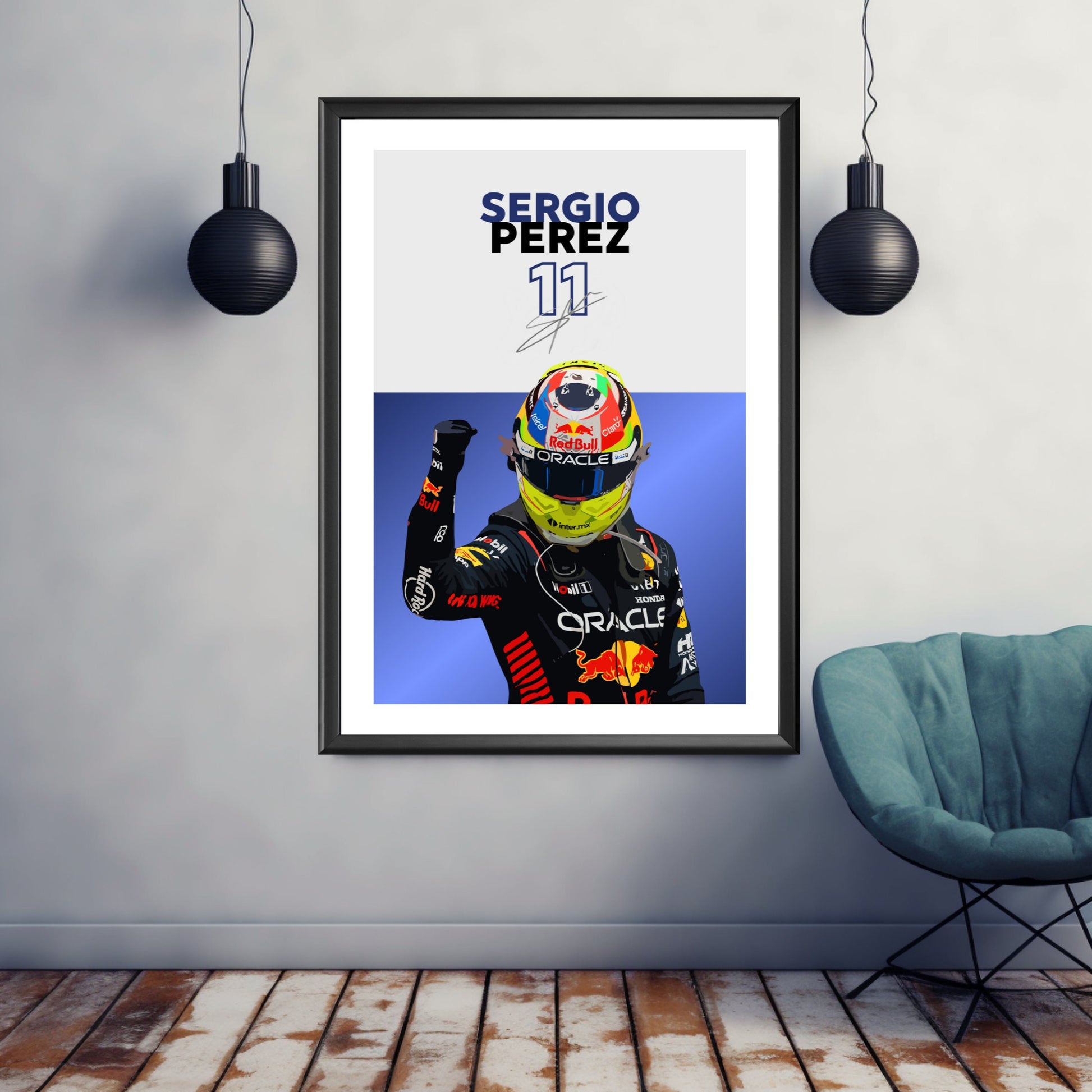 Sergio Perez Poster, F1 Print