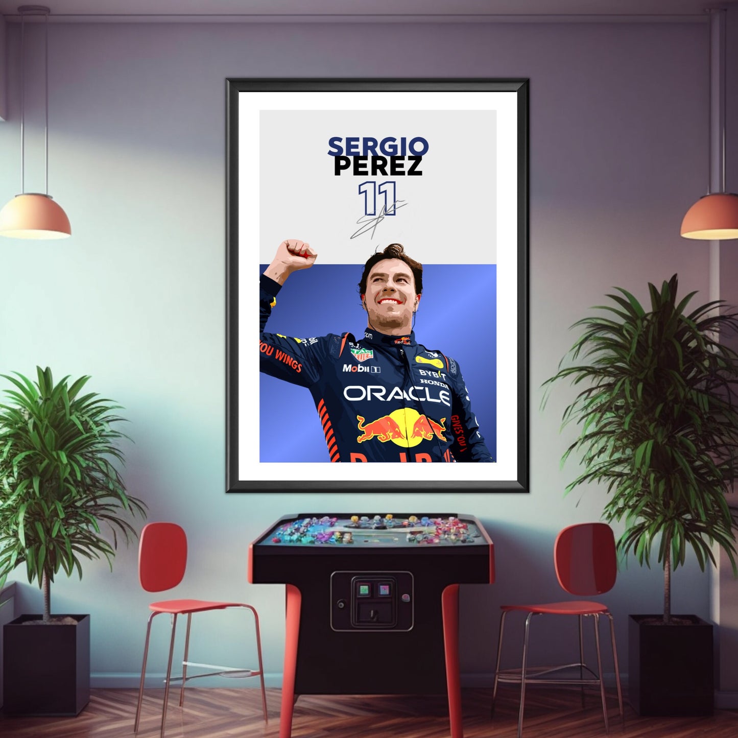 Sergio Perez Red Bull Poster, F1