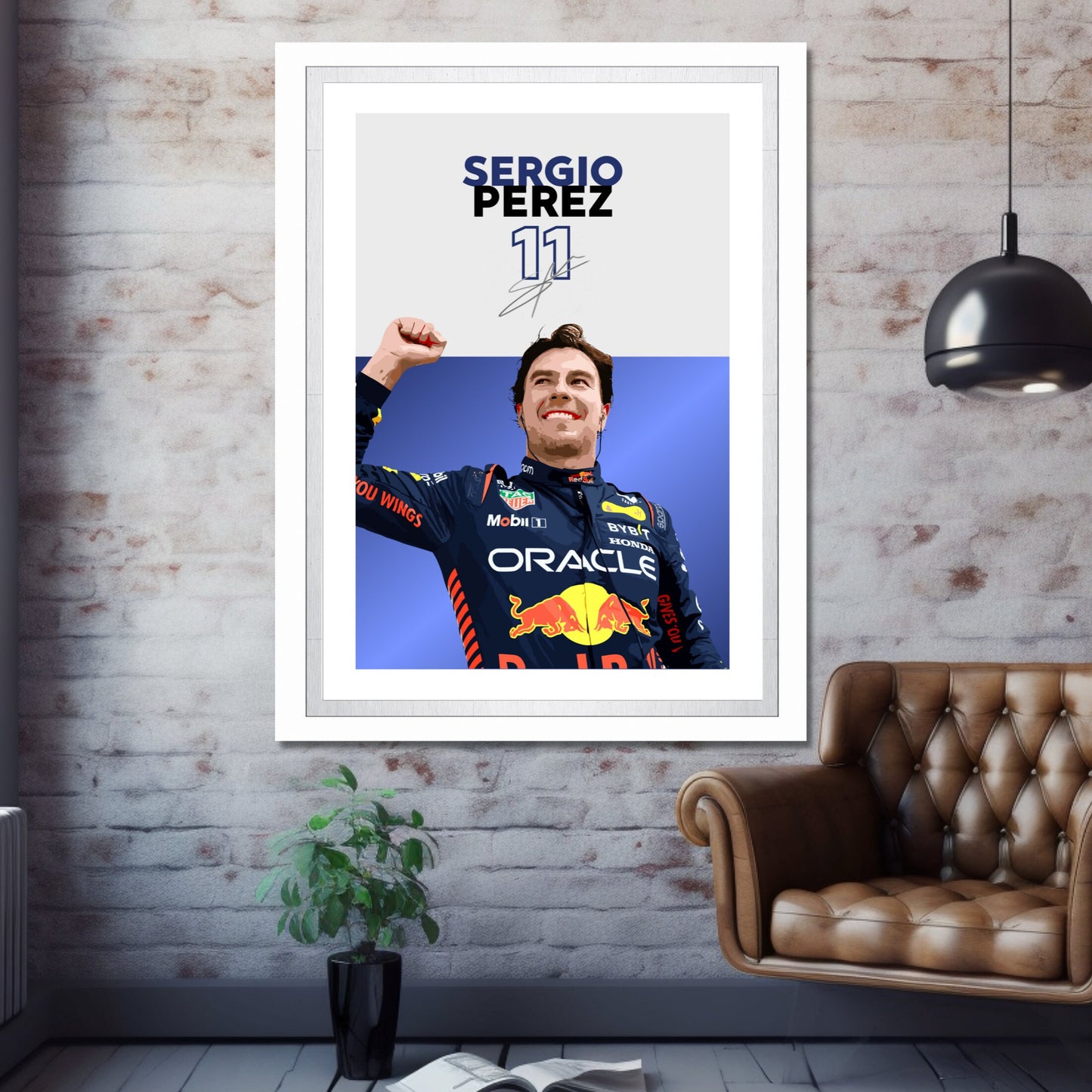 Sergio Perez Red Bull Poster, F1