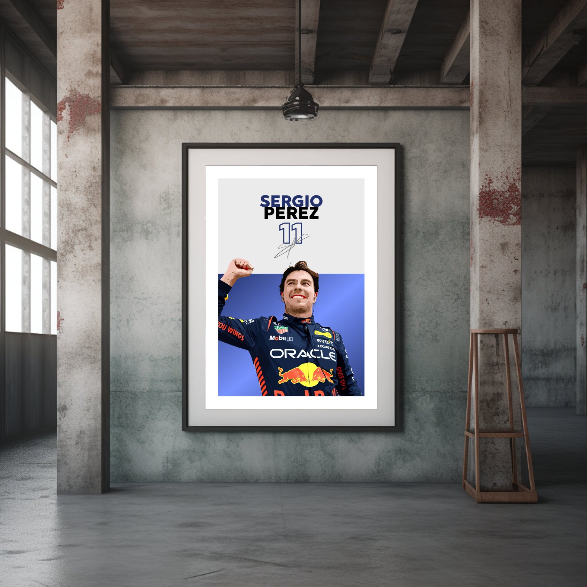 Sergio Perez Red Bull Poster, F1