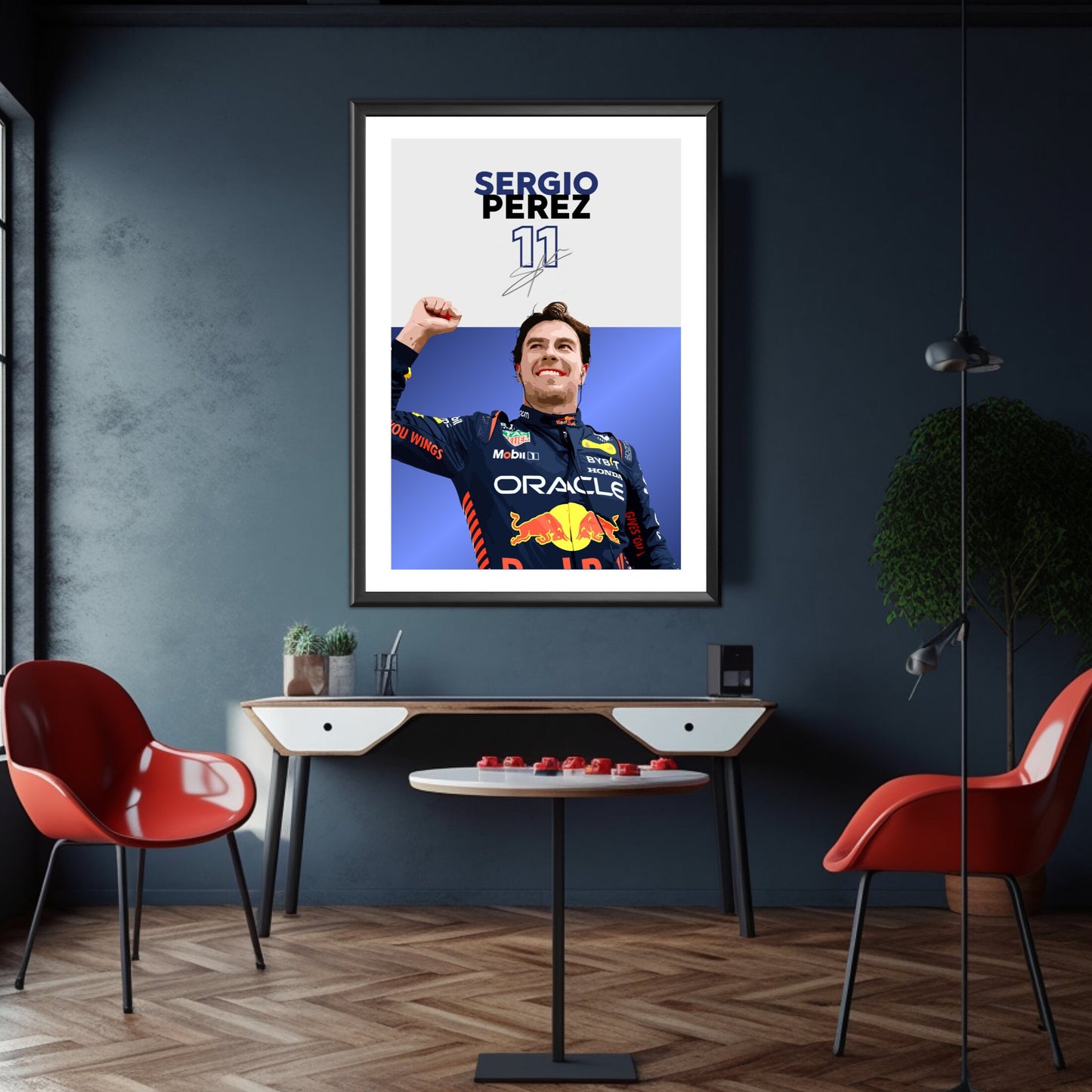 Sergio Perez Red Bull Poster, F1