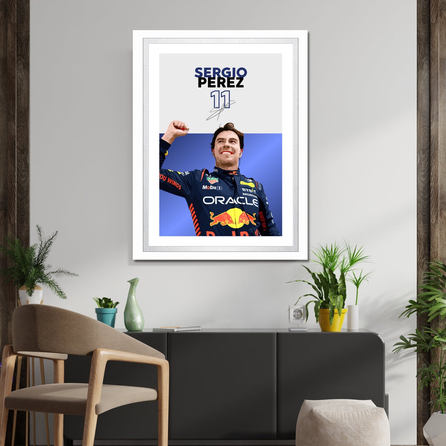 Sergio Perez Red Bull Poster, F1