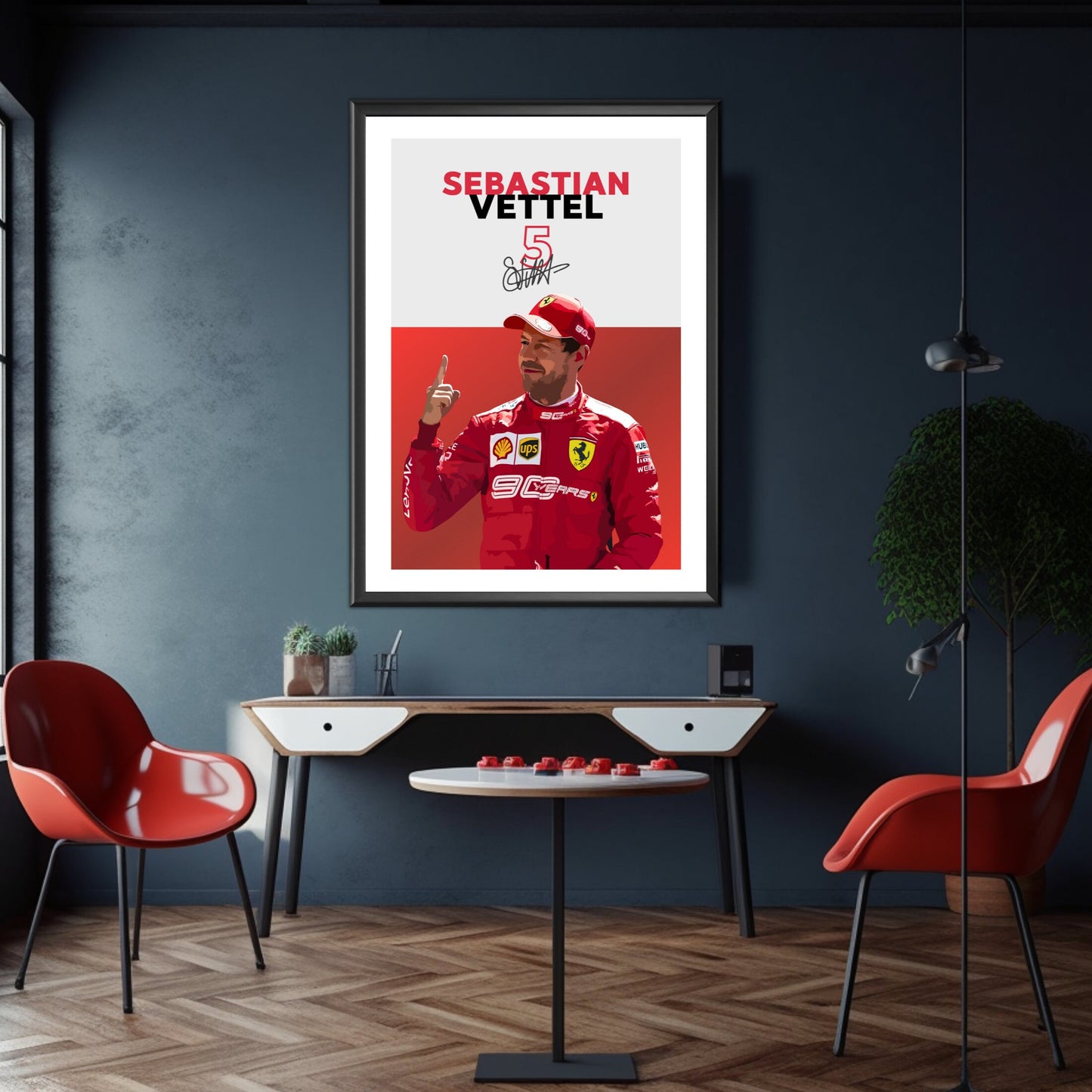 Sebastian Vettel Ferrari Poster, F1