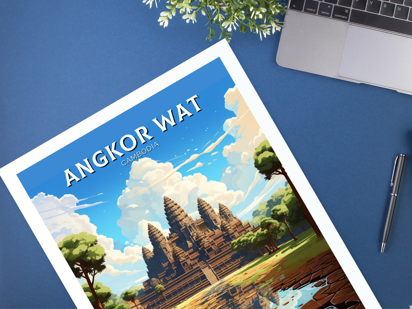 Angkor Wat Print | Angkor Wat Poster | Cambodia Temples | Cambodia Print | Angkor Wat Wall Art | Temples Print | Angkor Wat Cambodia |ID 930