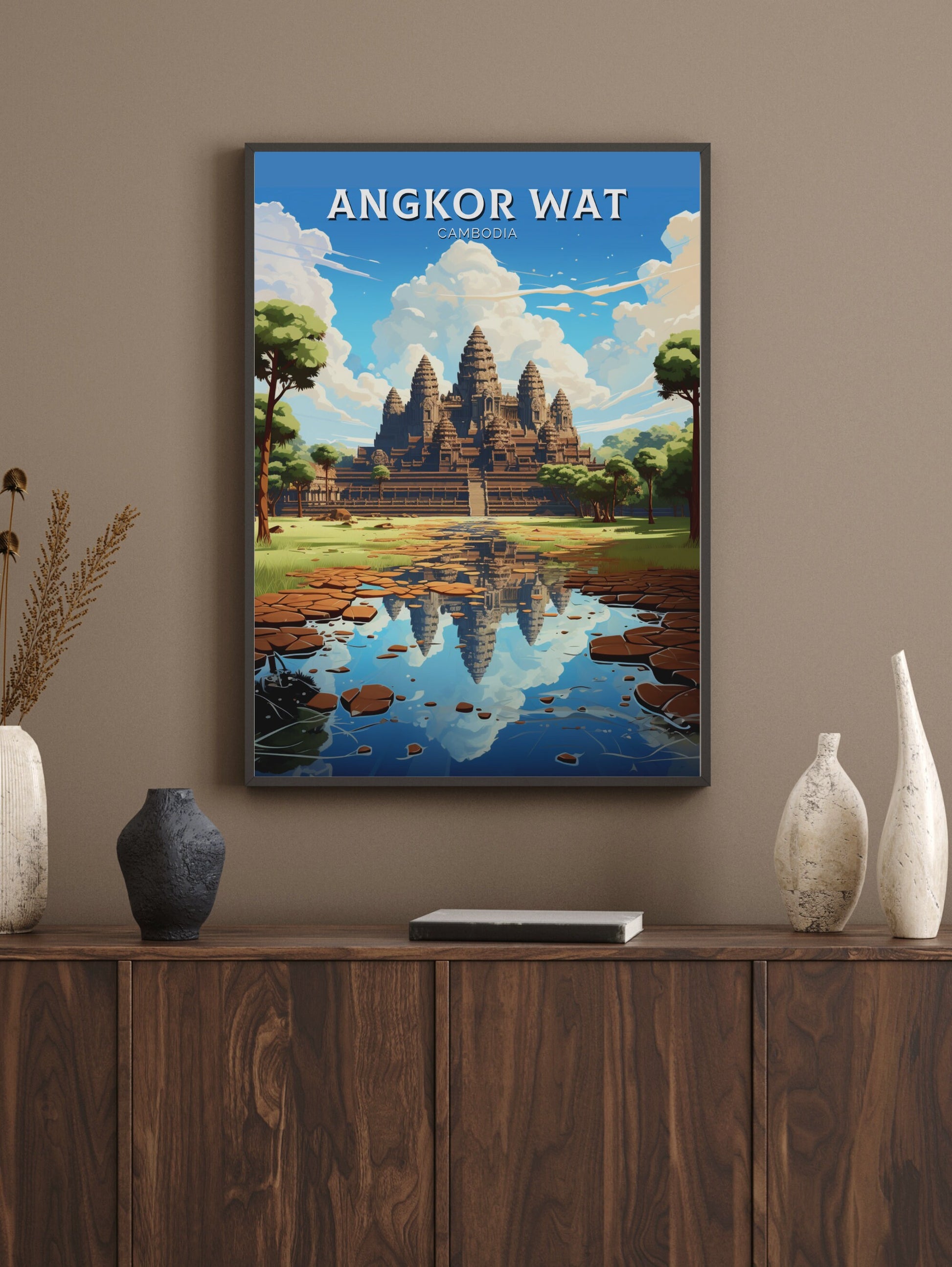 Angkor Wat Print | Angkor Wat Poster | Cambodia Temples | Cambodia Print | Angkor Wat Wall Art | Temples Print | Angkor Wat Cambodia |ID 930