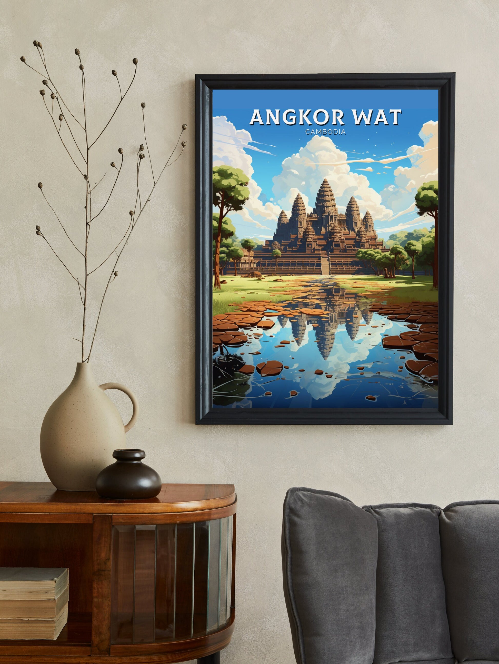 Angkor Wat Print | Angkor Wat Poster | Cambodia Temples | Cambodia Print | Angkor Wat Wall Art | Temples Print | Angkor Wat Cambodia |ID 930