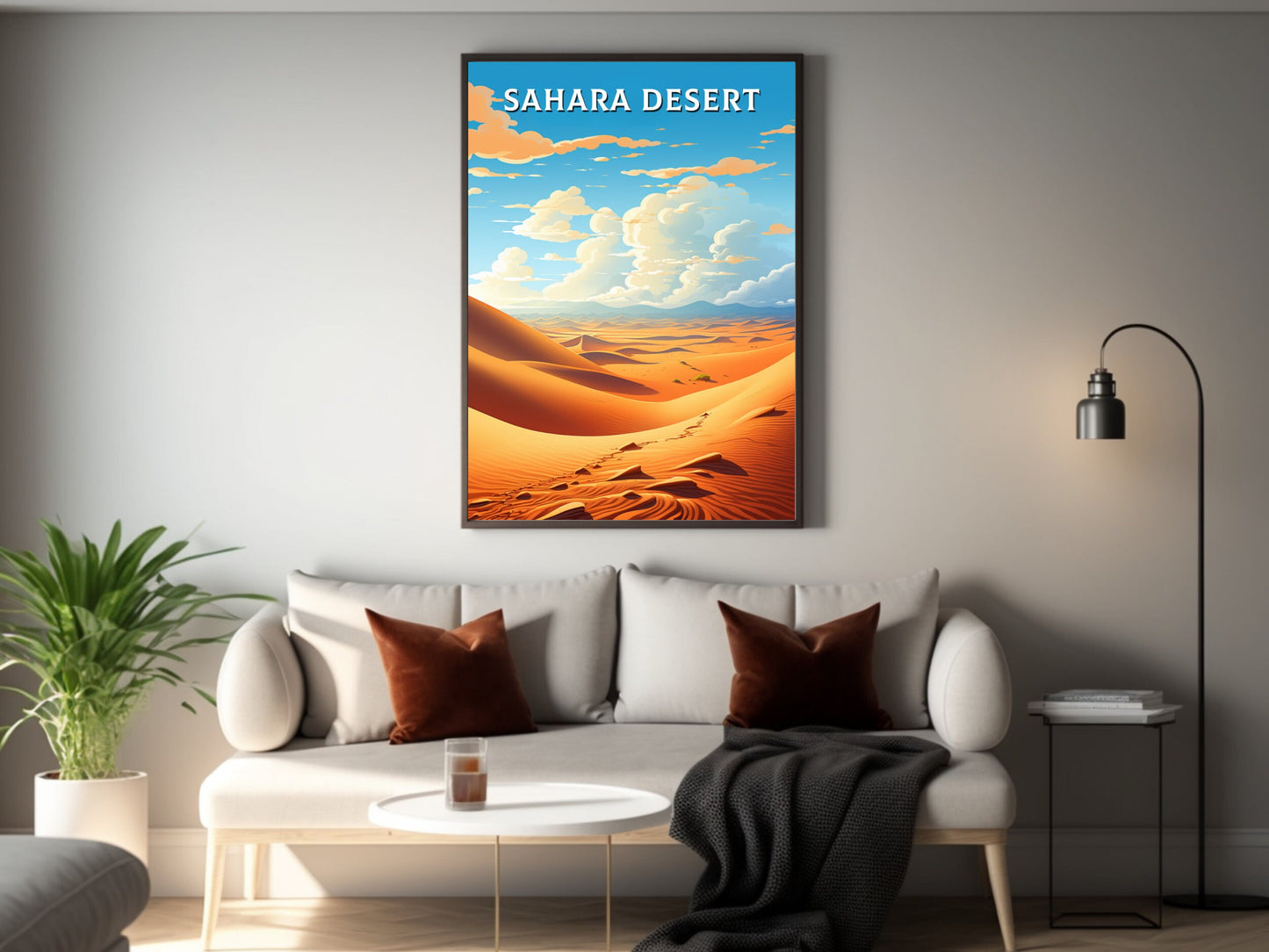 Sahara Desert Poster | Sahara Desert Illustration | Sahara Desert Wall Art | Sahara Desert Print | Egypt Print | Desert Poster | ID 927