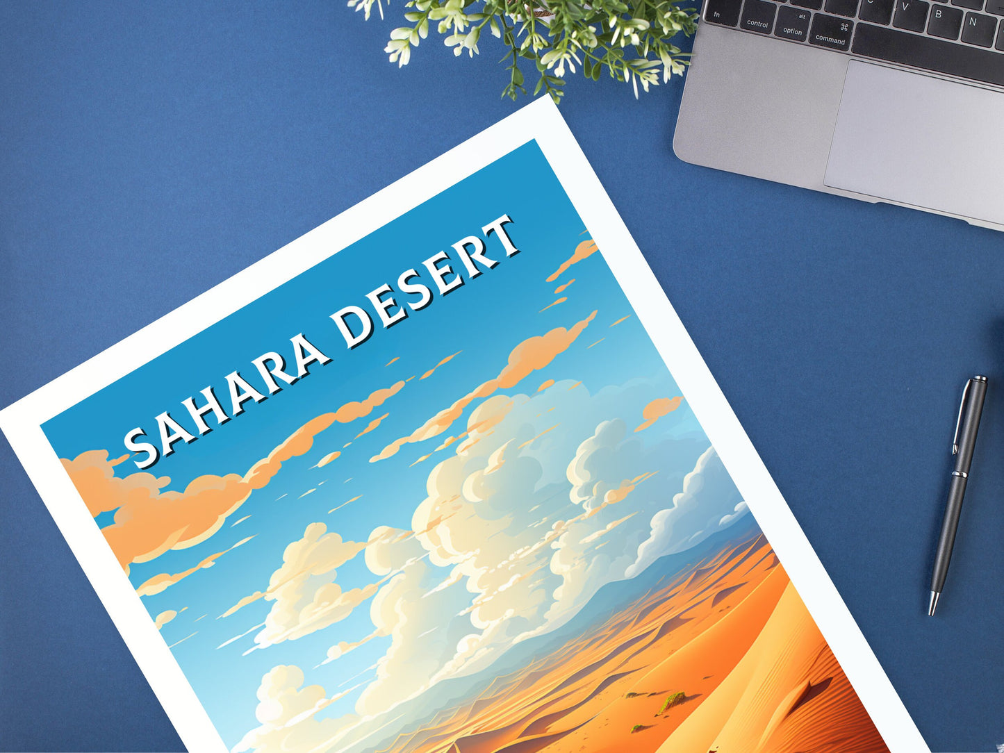 Sahara Desert Poster | Sahara Desert Illustration | Sahara Desert Wall Art | Sahara Desert Print | Egypt Print | Desert Poster | ID 927