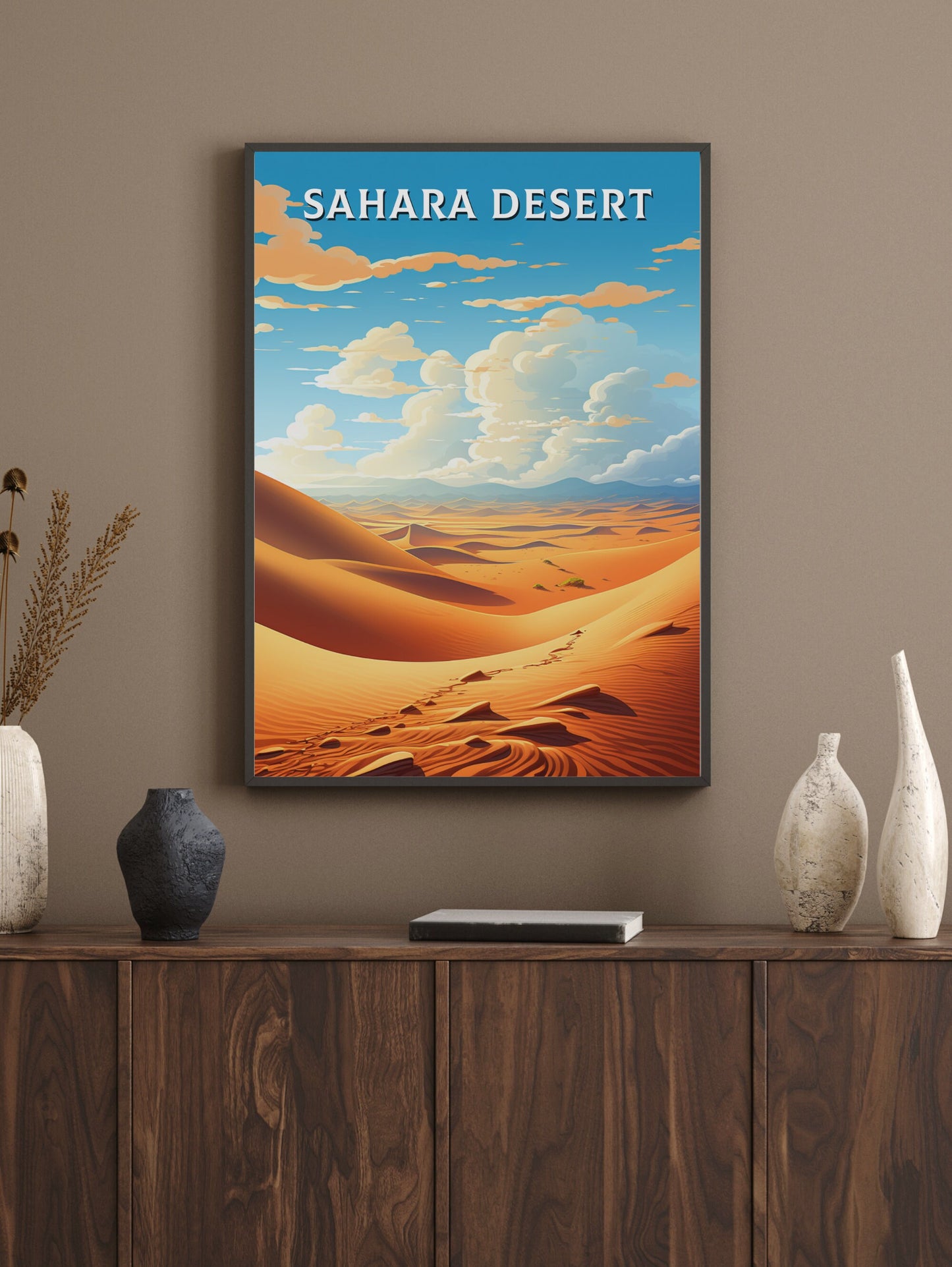 Sahara Desert Poster | Sahara Desert Illustration | Sahara Desert Wall Art | Sahara Desert Print | Egypt Print | Desert Poster | ID 927