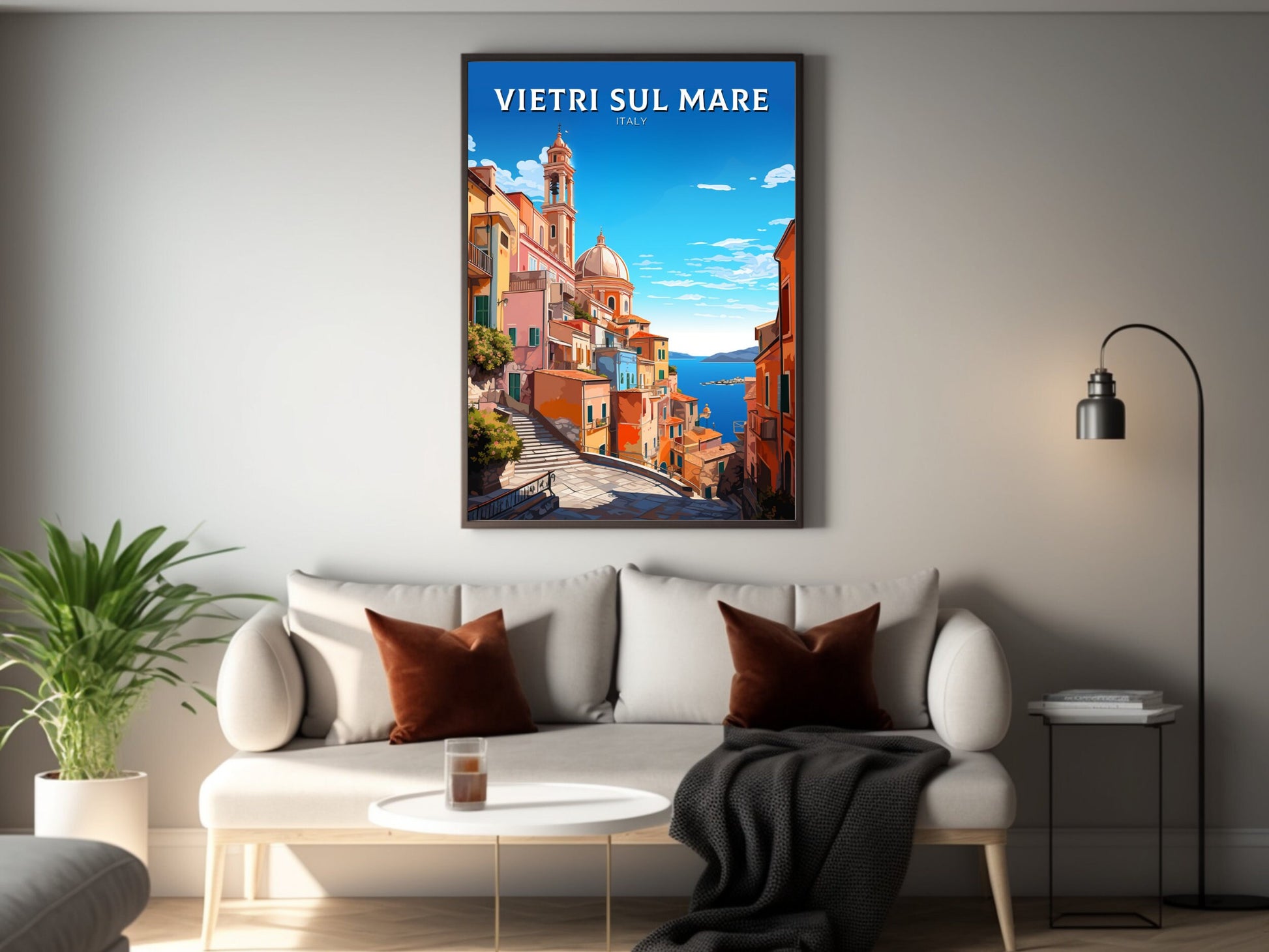 Vietri Sul Mare Travel Print | Vietri Sul Mare Poster | Italy Travel Print | Italy Poster | Housewarming Gift | Vietri Sul Mare Art | ID 923