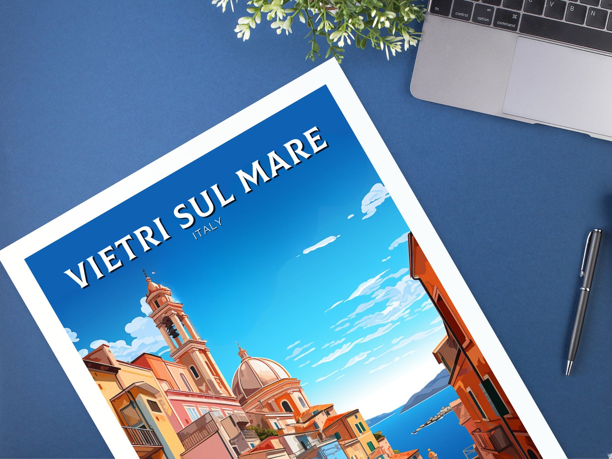 Vietri Sul Mare Travel Print | Vietri Sul Mare Poster | Italy Travel Print | Italy Poster | Housewarming Gift | Vietri Sul Mare Art | ID 923