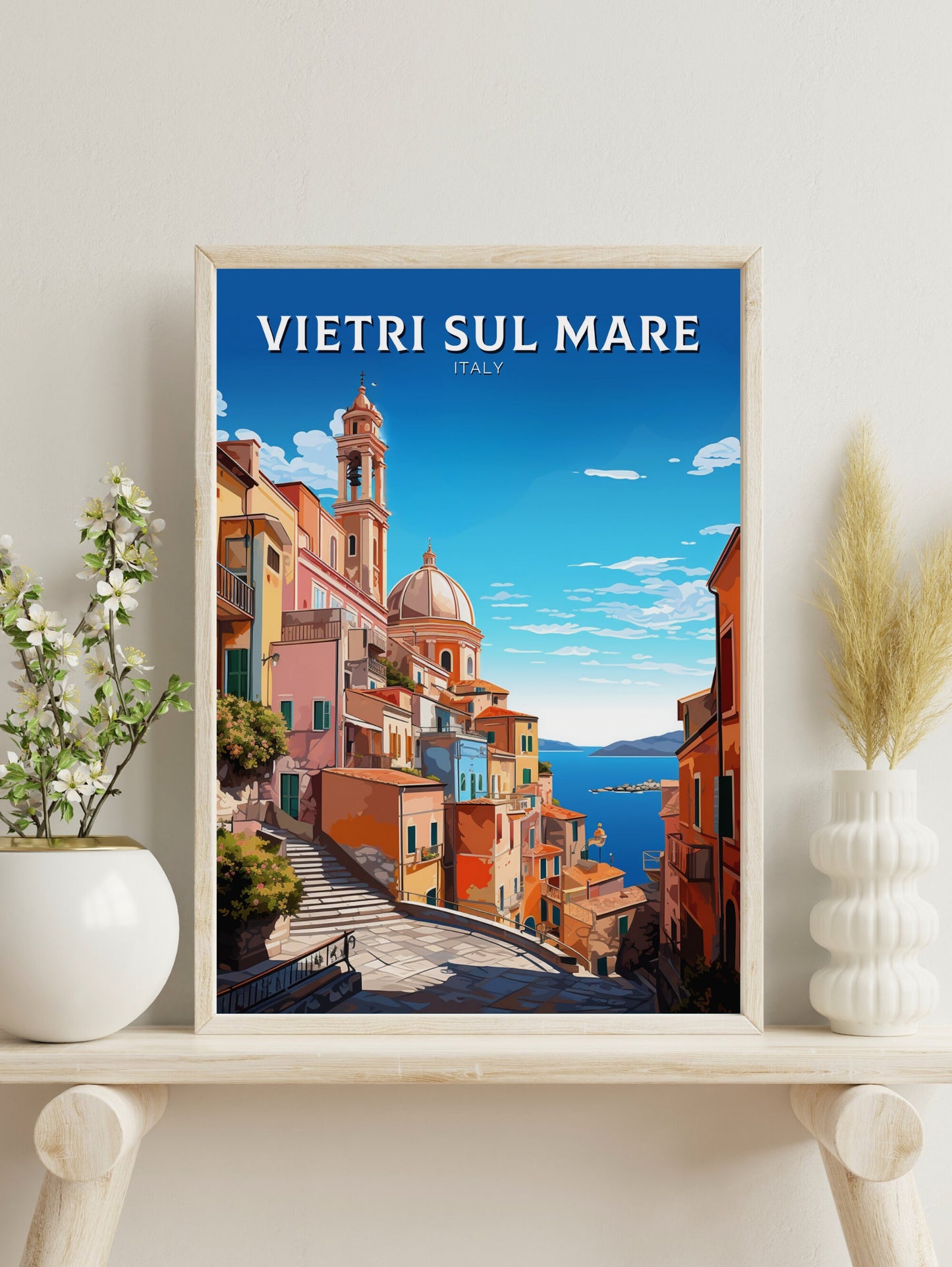 Vietri Sul Mare Travel Print | Vietri Sul Mare Poster | Italy Travel Print | Italy Poster | Housewarming Gift | Vietri Sul Mare Art | ID 923