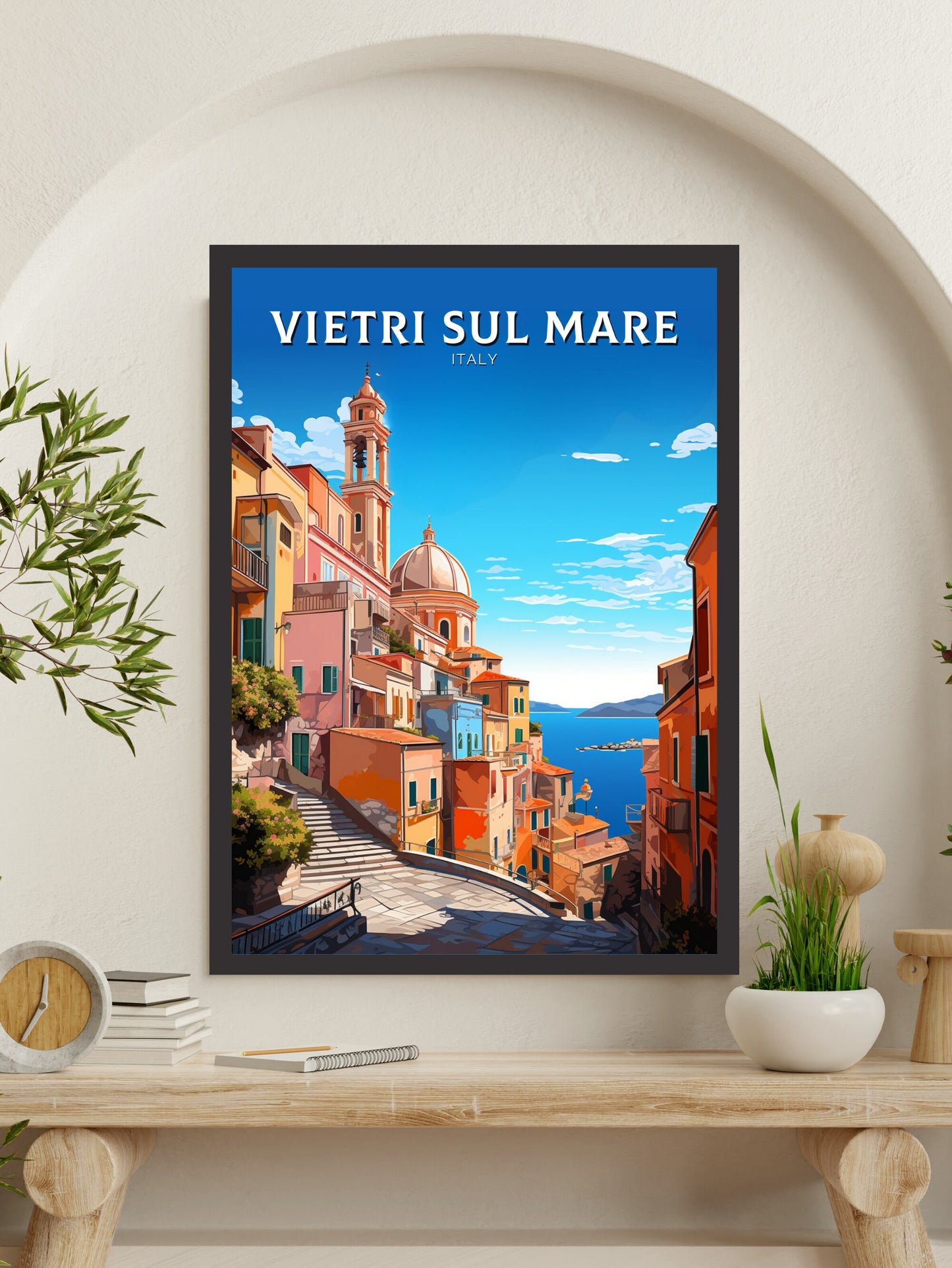 Vietri Sul Mare Travel Print | Vietri Sul Mare Poster | Italy Travel Print | Italy Poster | Housewarming Gift | Vietri Sul Mare Art | ID 923