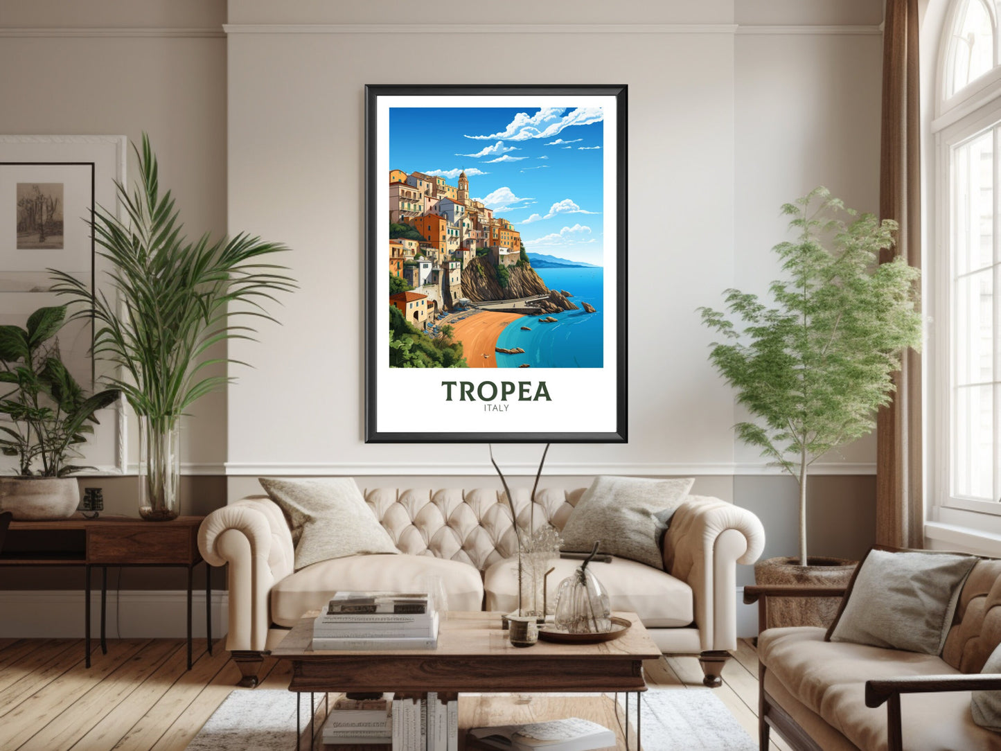 Tropea Travel Print | Tropea Travel Poster | Tropea Illustration | Tropea Poster | Tropea Wall Art | Italy Print | Italy Décor | ID 936