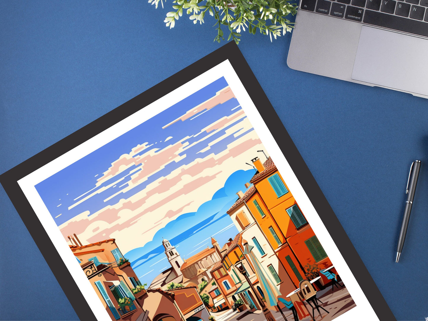 St Tropez Poster | St Tropez Illustration | St Tropez Print | St Tropez Art | France Poster | France Print | St Tropez Affiche | ID 921