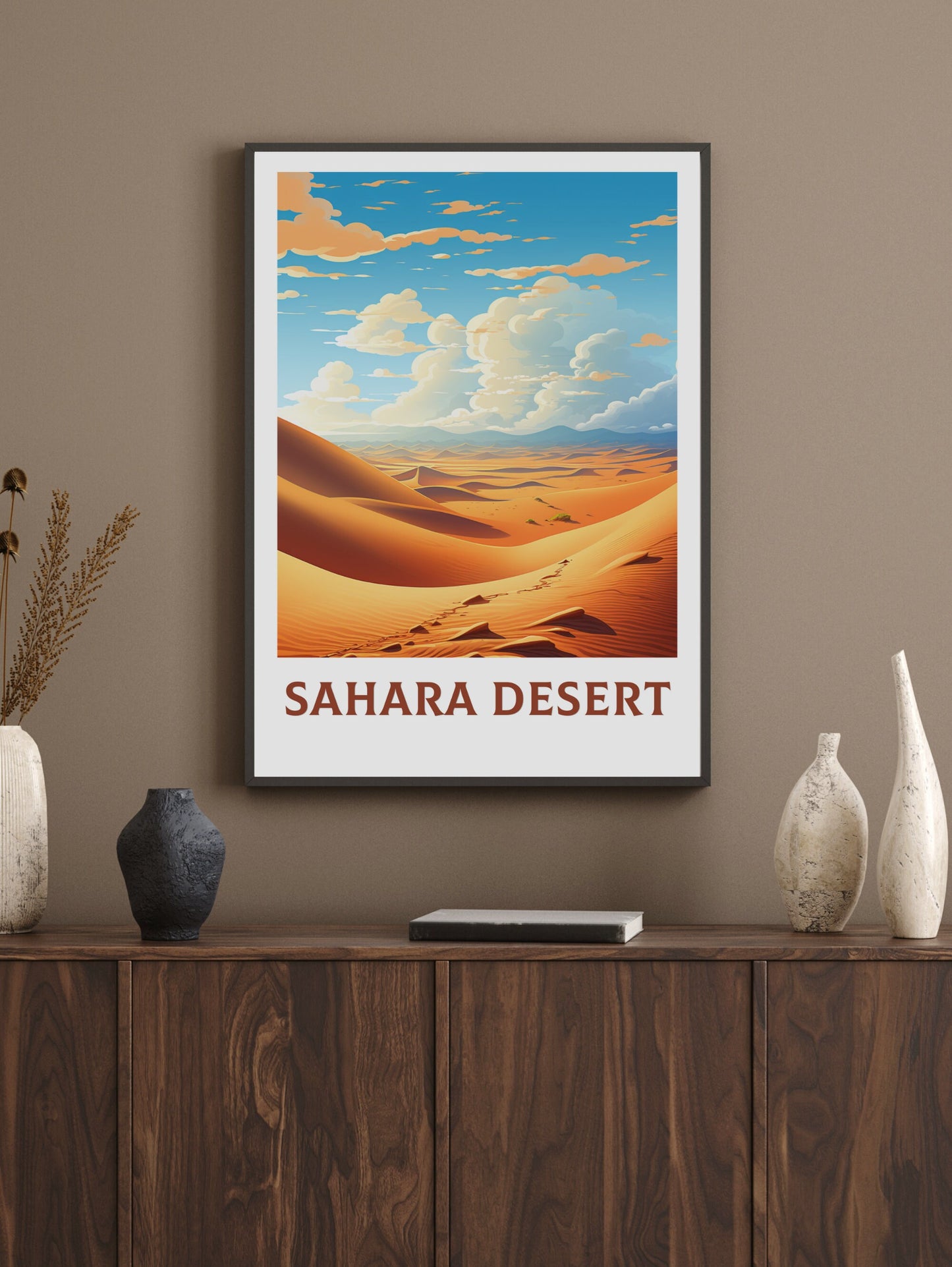 Sahara Desert Print | Sahara Desert Illustration | Sahara Desert Wall Art | Sahara Desert Poster | Egypt Poster | Desert Print | ID 932