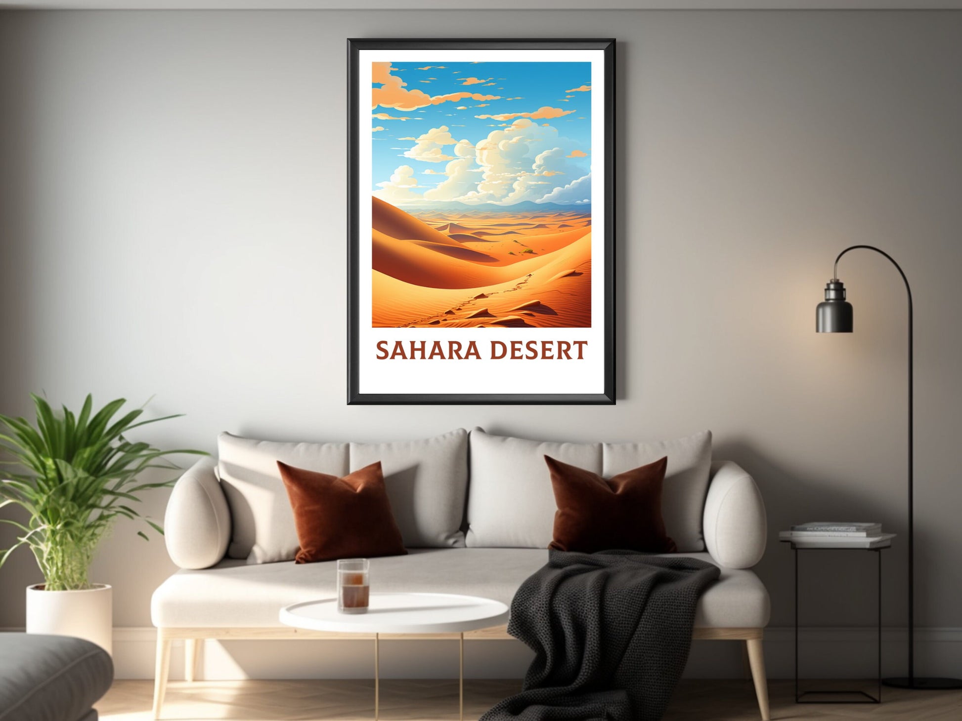 Sahara Desert Print | Sahara Desert Illustration | Sahara Desert Wall Art | Sahara Desert Poster | Egypt Poster | Desert Print | ID 932