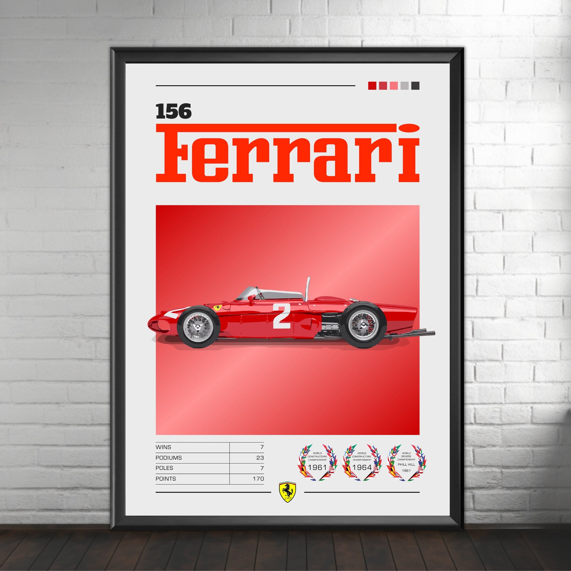 Ferrari 156 F1 Poster